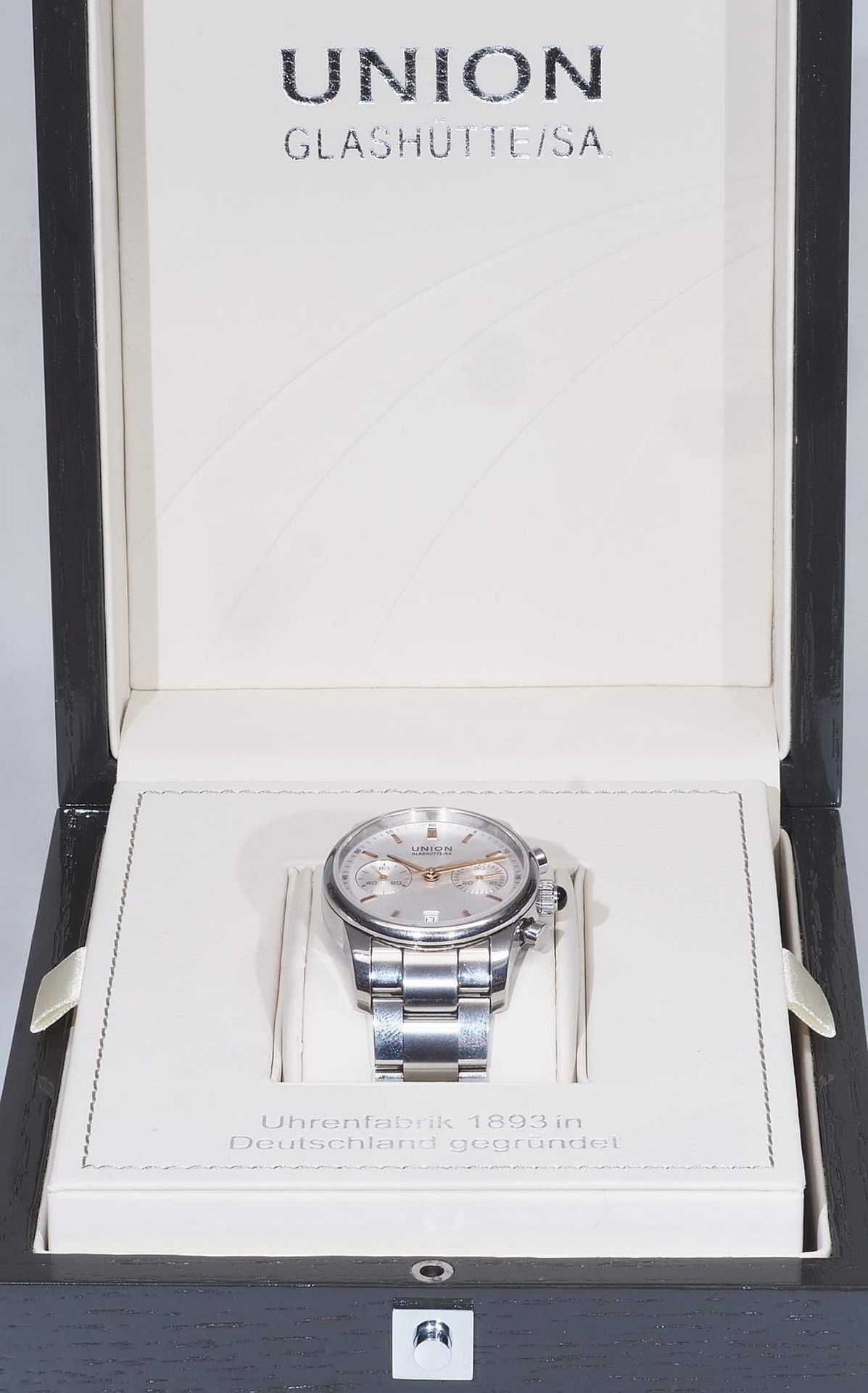 Herren-Armbanduhr Chronograph UNION GLASHÜTTE aus der Kollektion Seris. Gehäuse Nummer D004.227 - Image 3 of 8