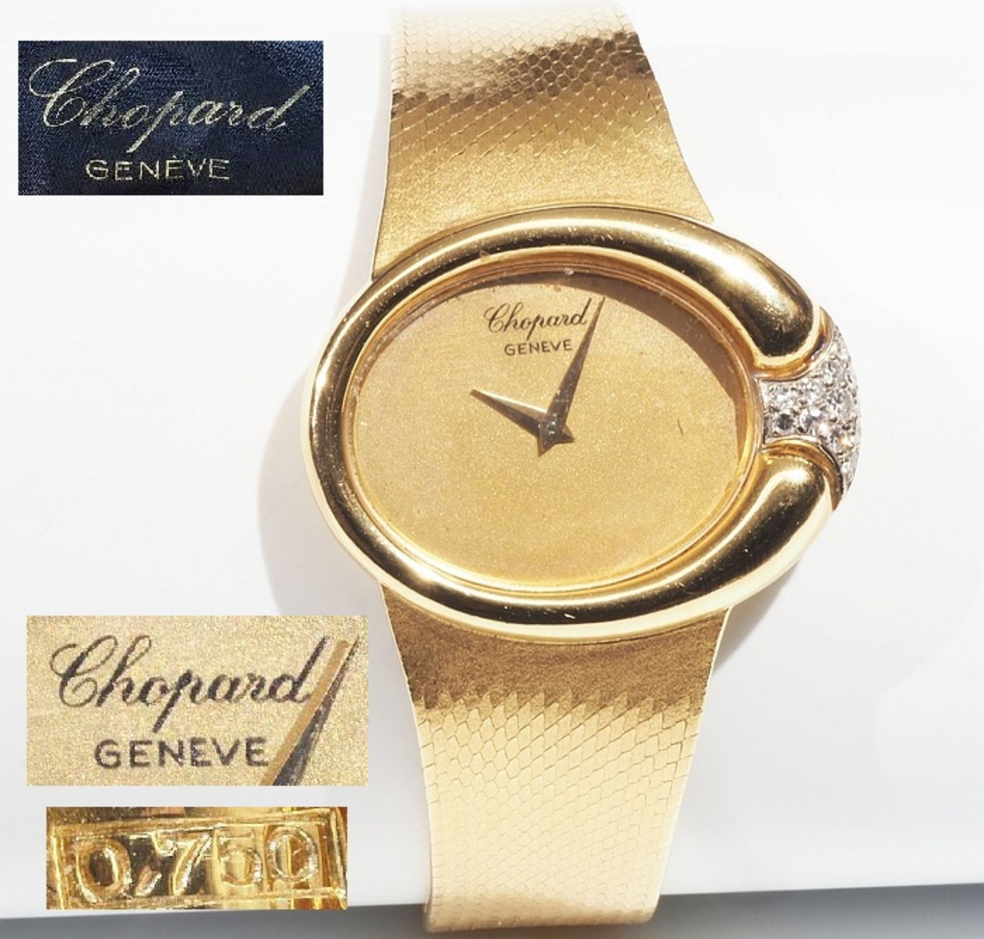 CHOPARD Damenarmbanduhr. 750er Geldgold, Handaufzug. Referenz Nummer 60157 - 5042 1. Goldenes Z