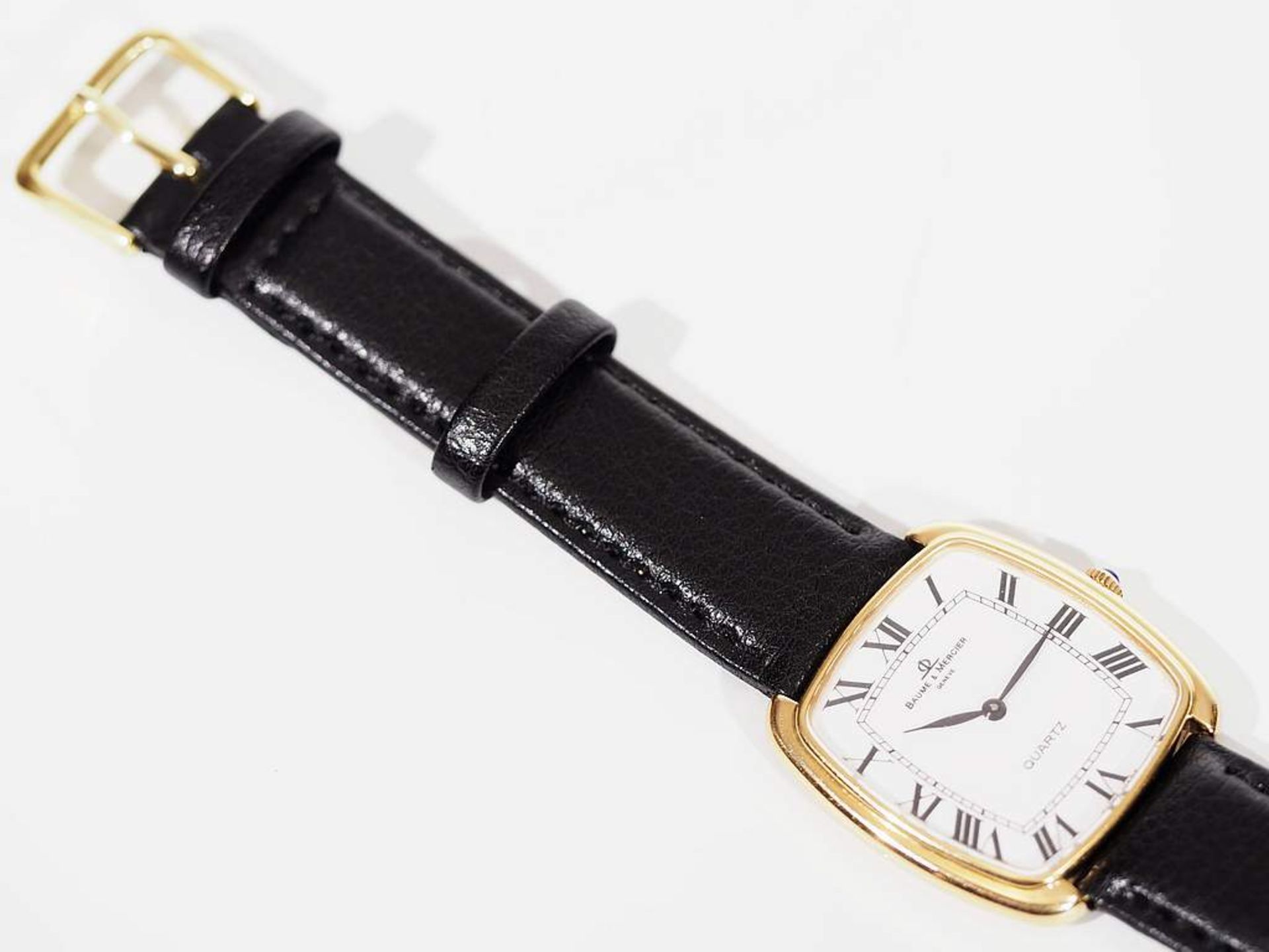 Herren-Armbanduhr BAUME & MERCIER, 750er Gelbgold. Referenznummer 109 2624- 47213. Quarzwerk, wei - Bild 6 aus 8
