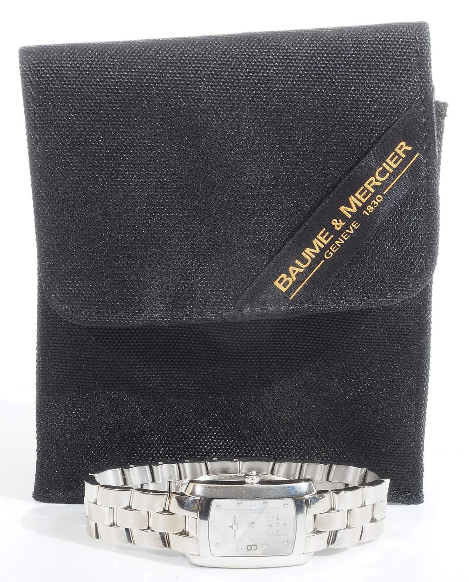 Armbanduhr BAUME & MERCIER, Hampton-Lady-Armbanduhr, 750er Weißgold. Elegante Damenarmbanduhr, Qu - Bild 7 aus 8