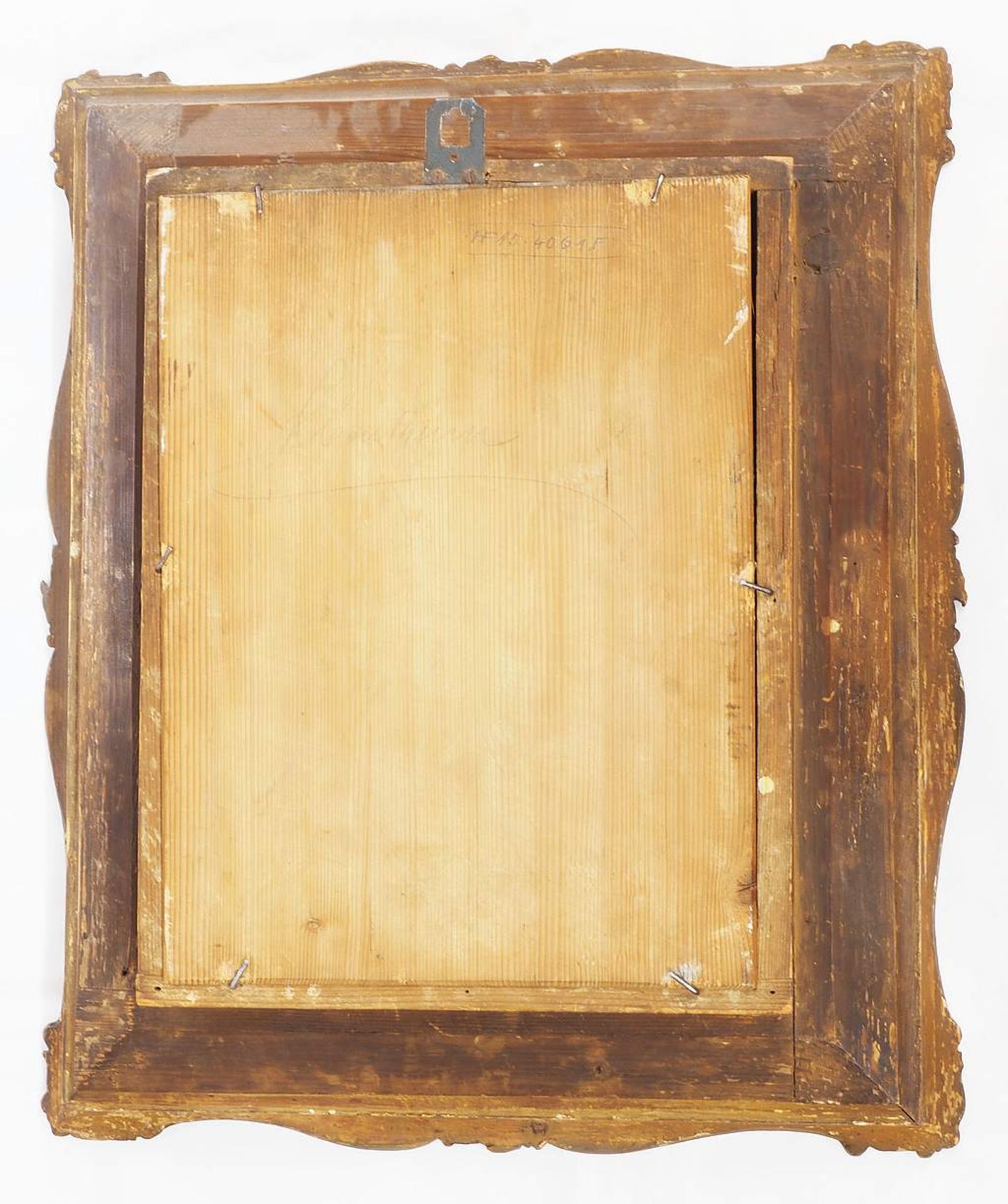 Wiener Kastenuhr. Österreich, 19. Jahrhundert. Verglaster Holzkasten, Schild vergoldet mit reichem - Bild 3 aus 5