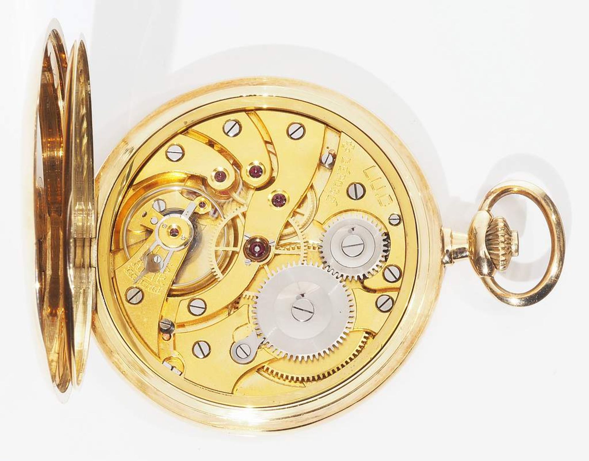 Sprungdeckel-Uhr. L.U.C. (Chopard). Alle Deckel 585er Gelbgold, Zifferblatt mit arabischen Zahlen - Bild 5 aus 8