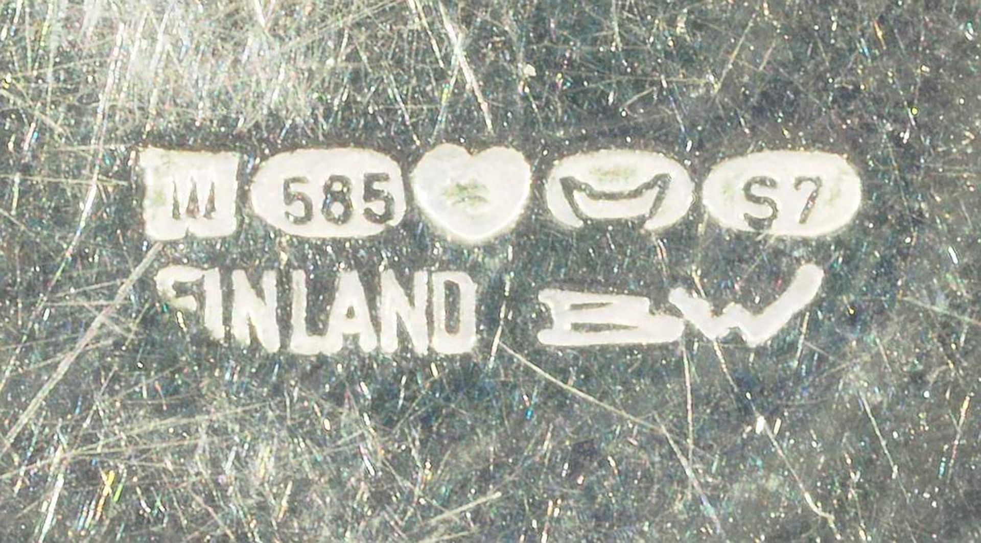 Anhänger an Kette. LAPPONIA/Finland. Entwurf Björn Weckström, 1971. - Image 5 of 6
