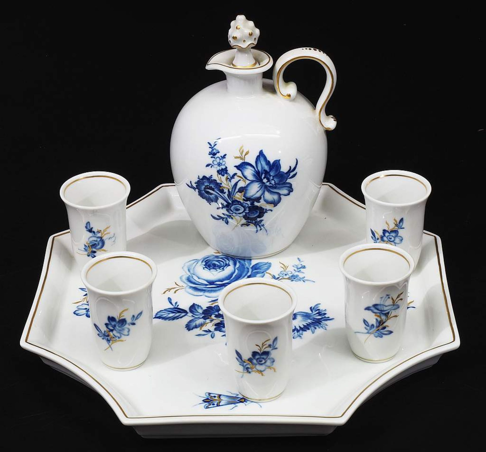 Likörset. Gebäckschale. Ascher. MEISSEN 1980, 1. Wahl. - Image 3 of 5