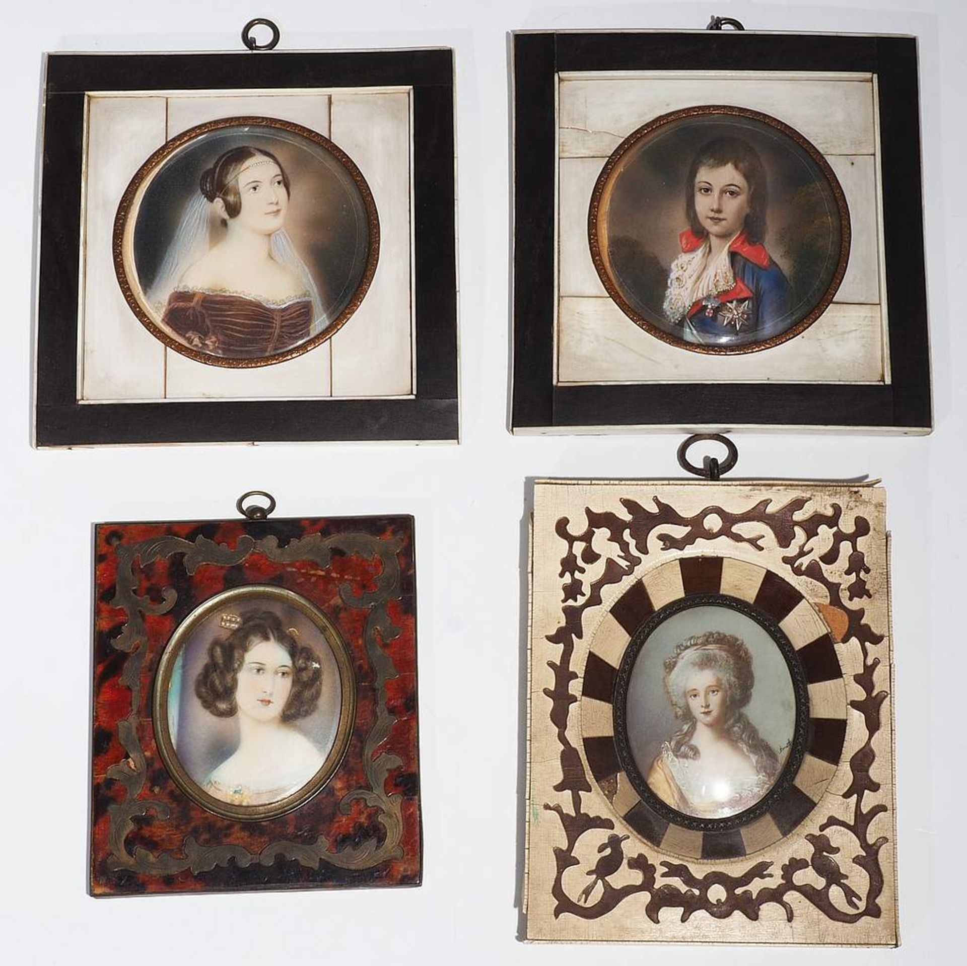 Vier verschiedene Miniatur-Porträts höfischer Herrschaften. - Image 2 of 5