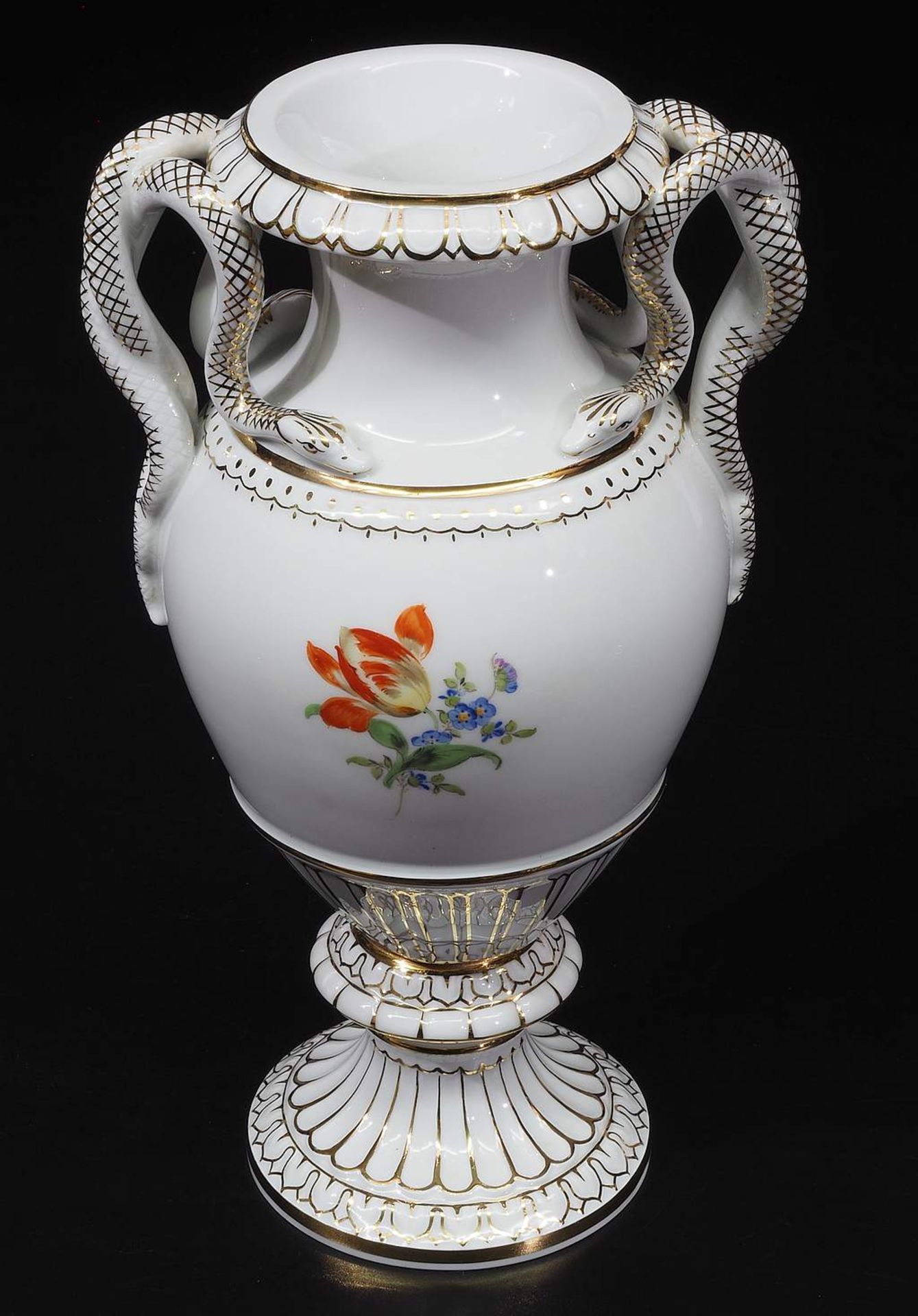 Schlangenhenkelvase. MEISSEN, 1. Wahl. - Image 3 of 6