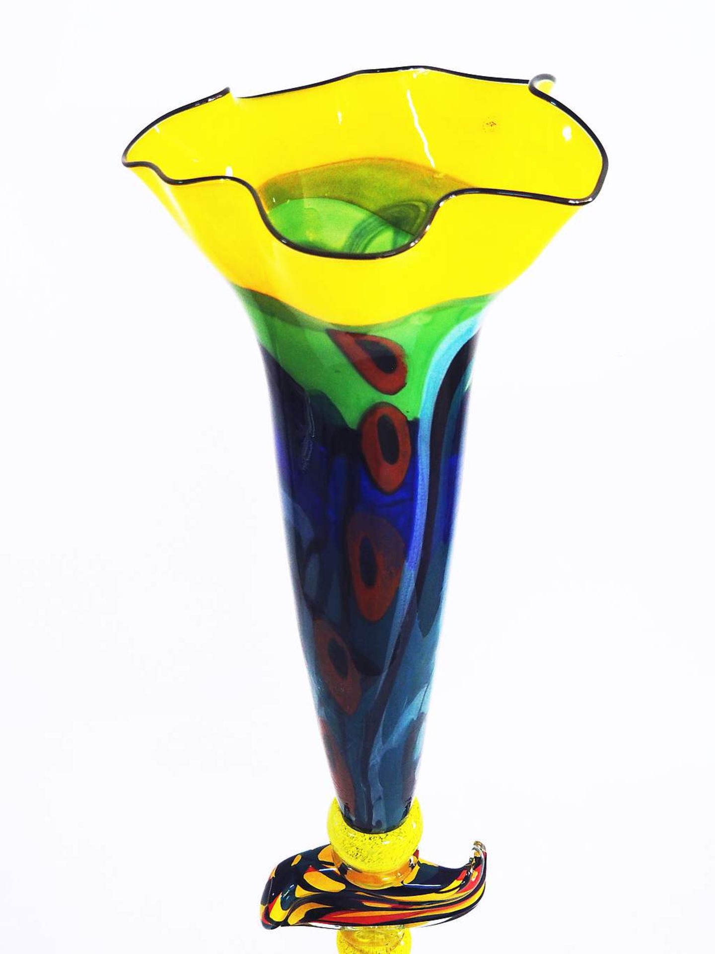 Große Künstler-Ziervase, wohl MURANO, 80er Jahre. - Image 3 of 6