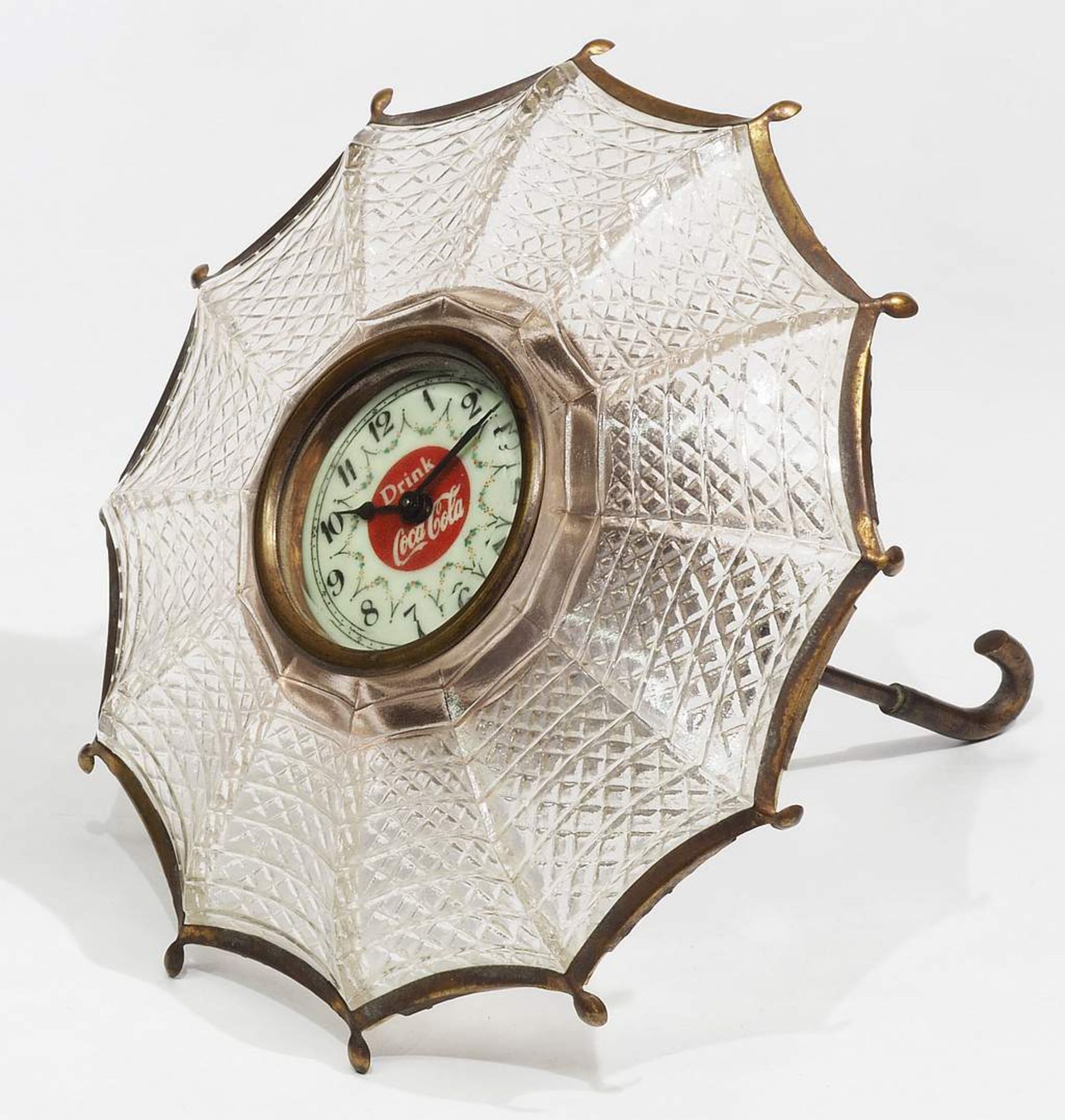 Regenschirm-Uhr um 1900, Werbung für Coca Cola. - Image 2 of 6