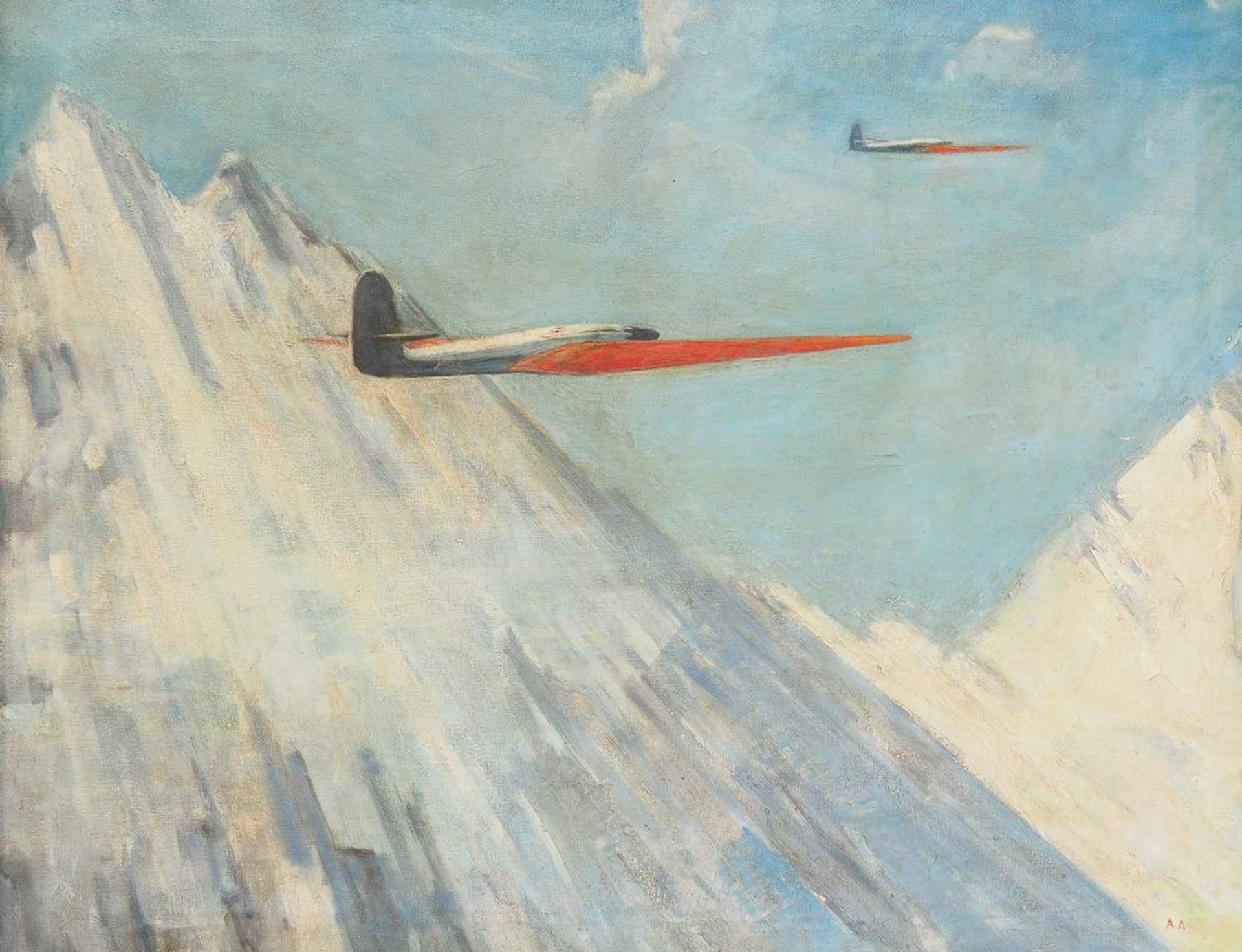 Monogrammist "Airplanes in the Mountains", - Image 2 of 6