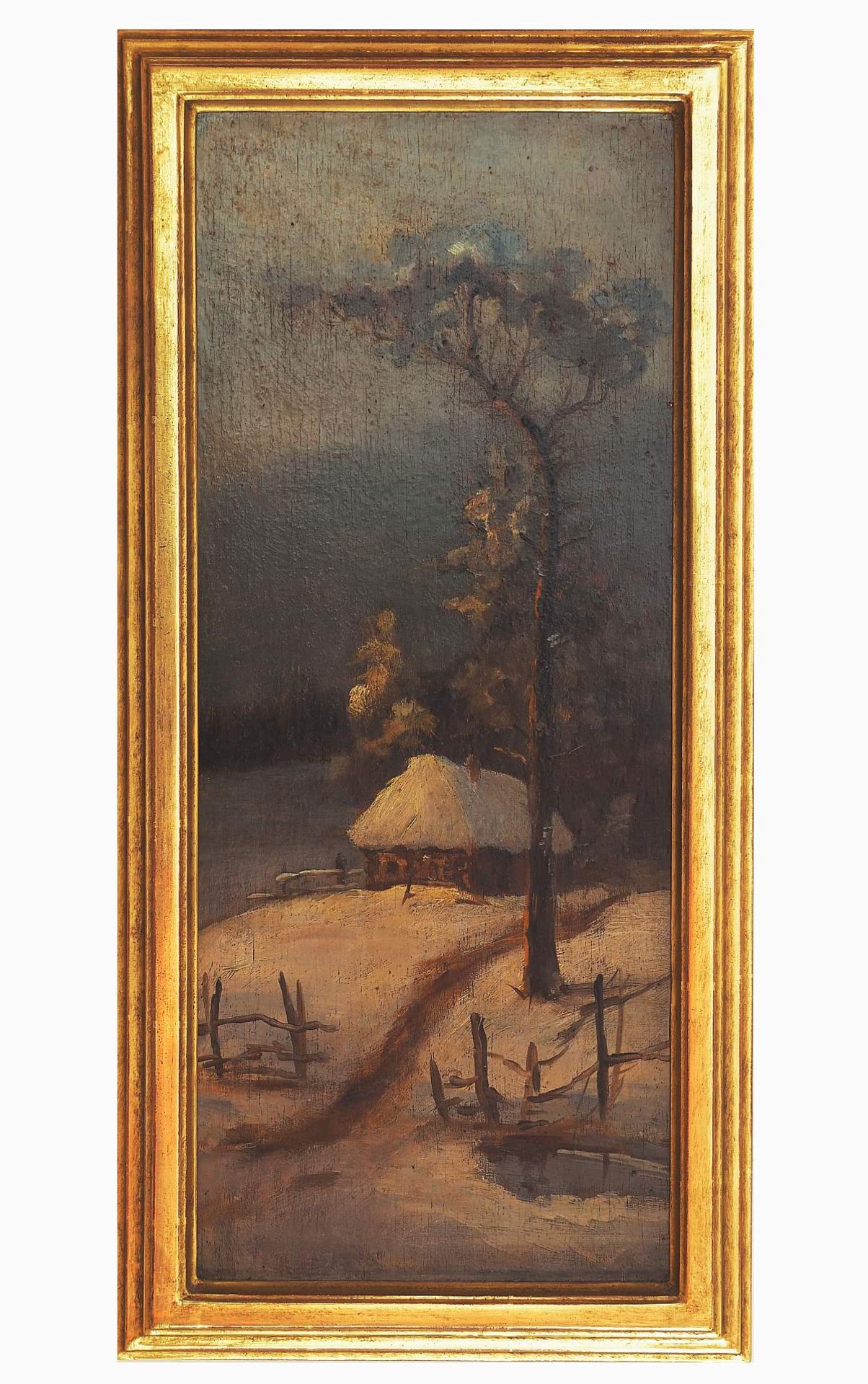 Verschneite Winterlandschaft, um 1900 - Image 3 of 4