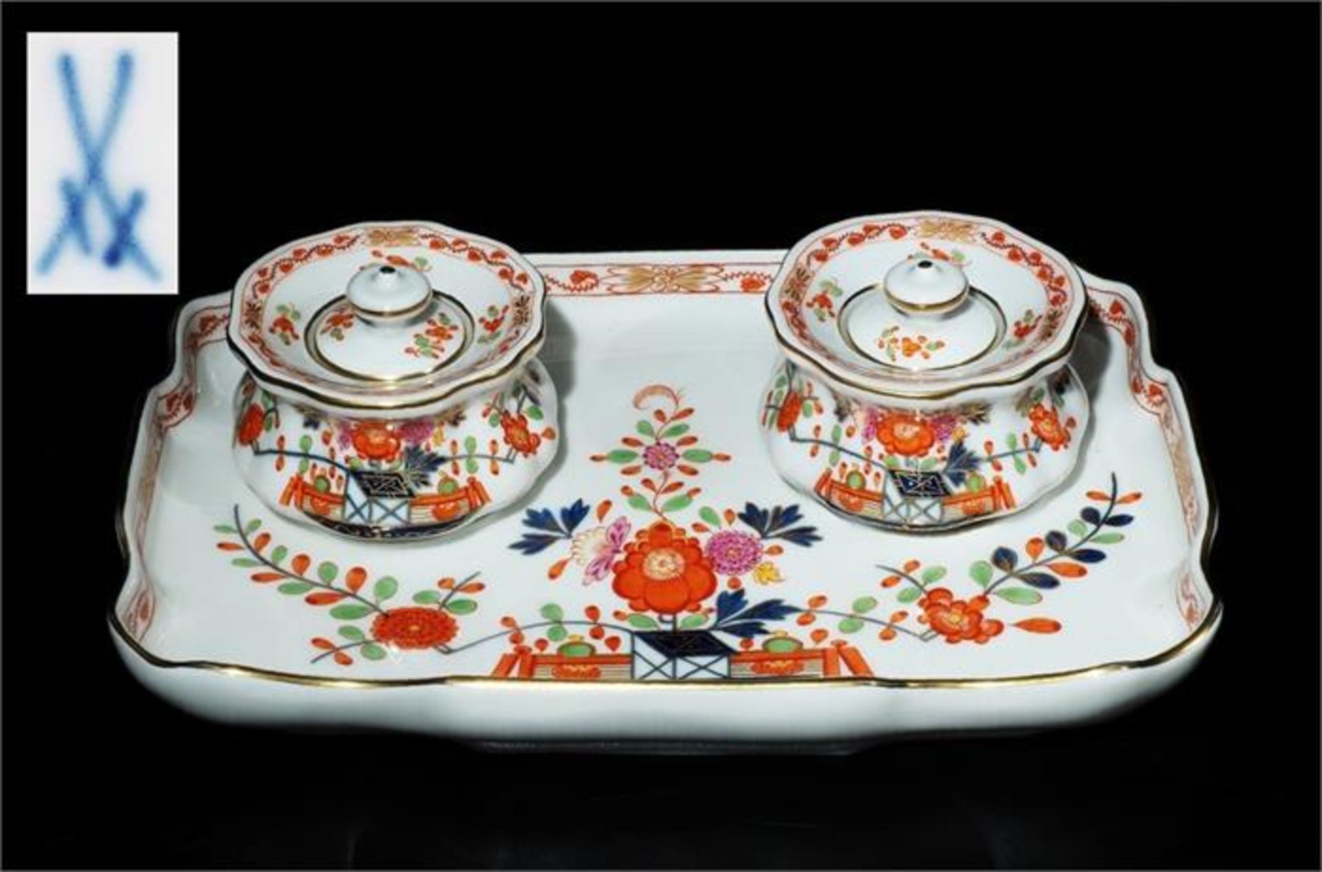 Indisch-Schreibzeug. MEISSEN, Marke 1957 - 1972, 1. Wahl.