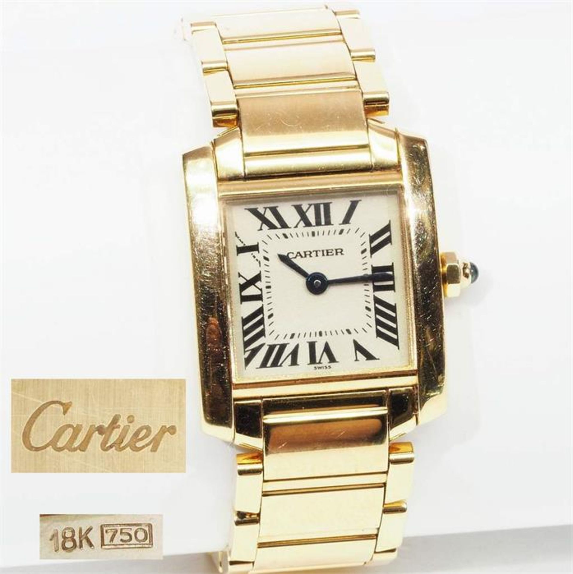 CARTIER Lady Tank Francaise Damen Arnbanduhr.