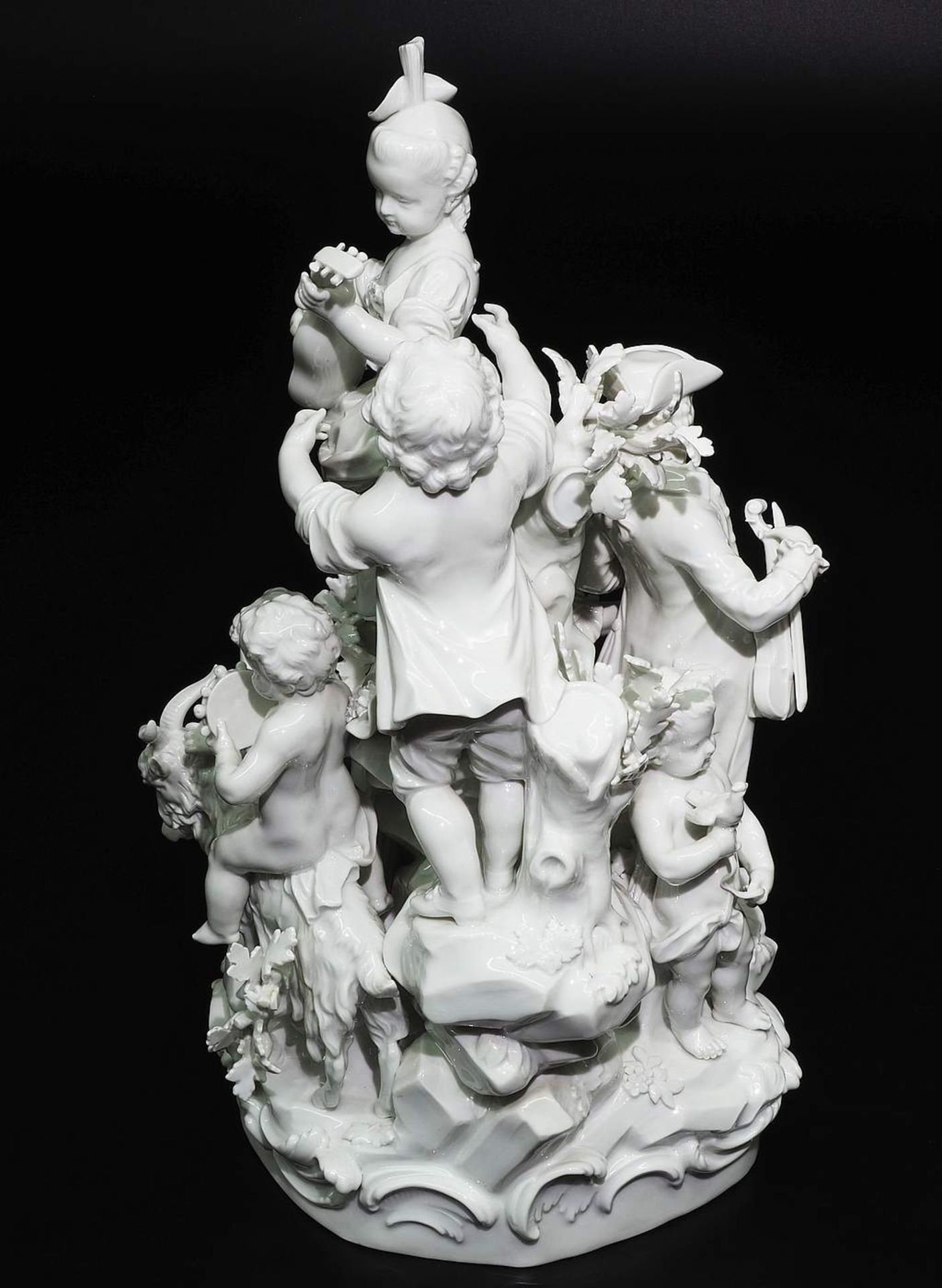 Große seltene Figurengruppe "Ländliches Fest". MEISSEN, 1850 - 1924, 1. Wahl - Image 9 of 11