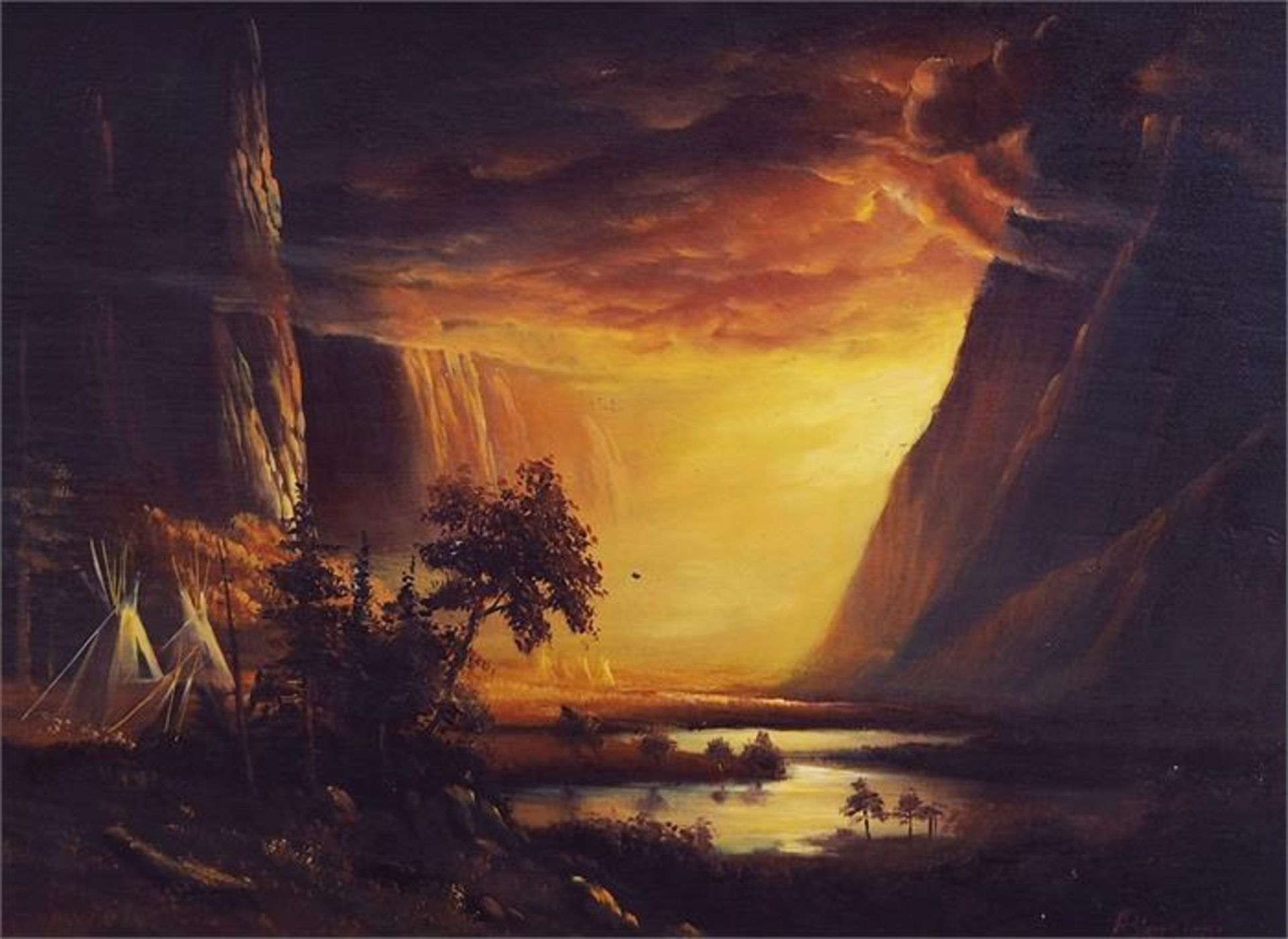 BIERSTADT, Albert zugeschrieben. 1830 Solingen - 1902 New York City.