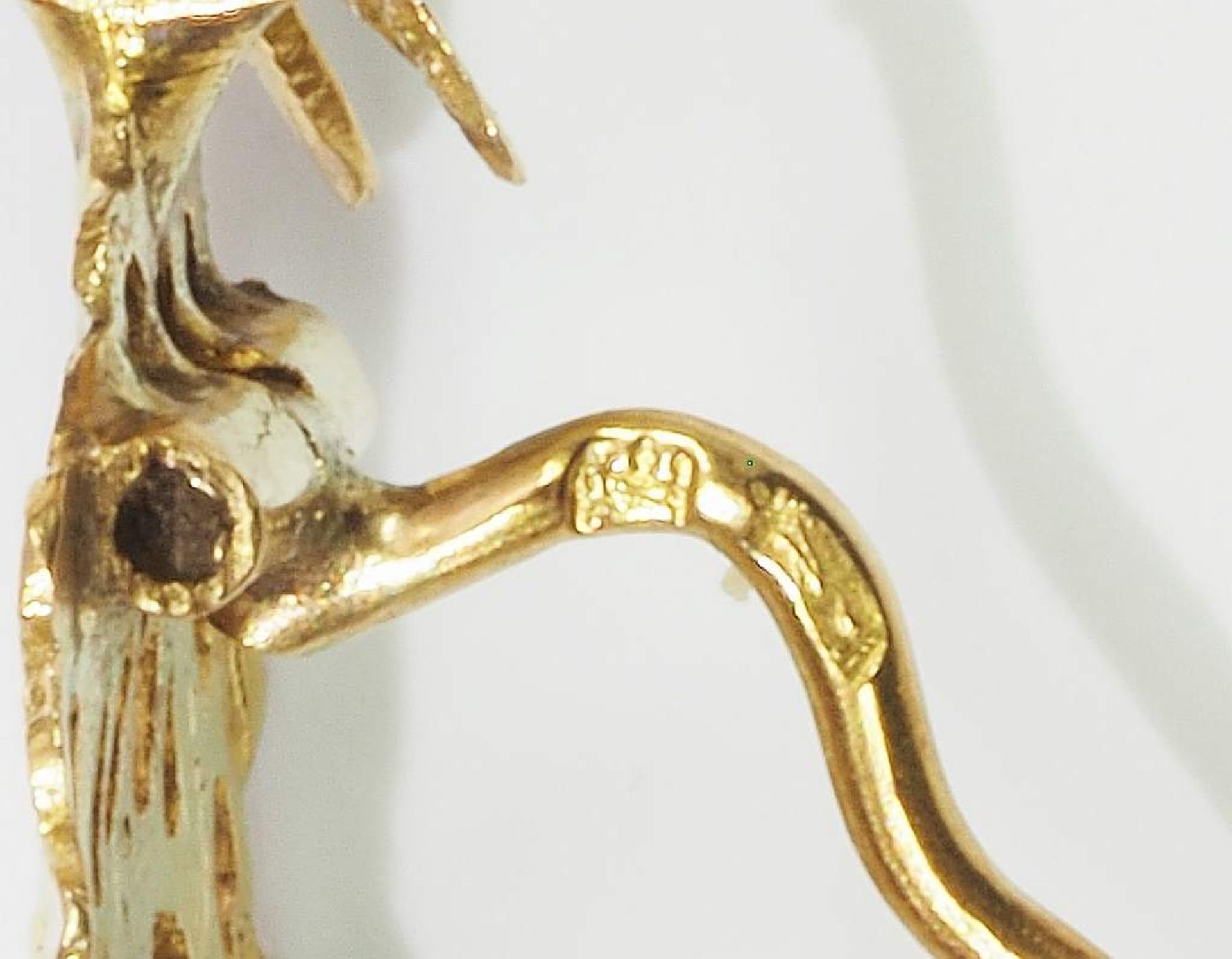 Paar orientalische Ohrgehänge, 800er Gold, geprüft . - Image 5 of 5