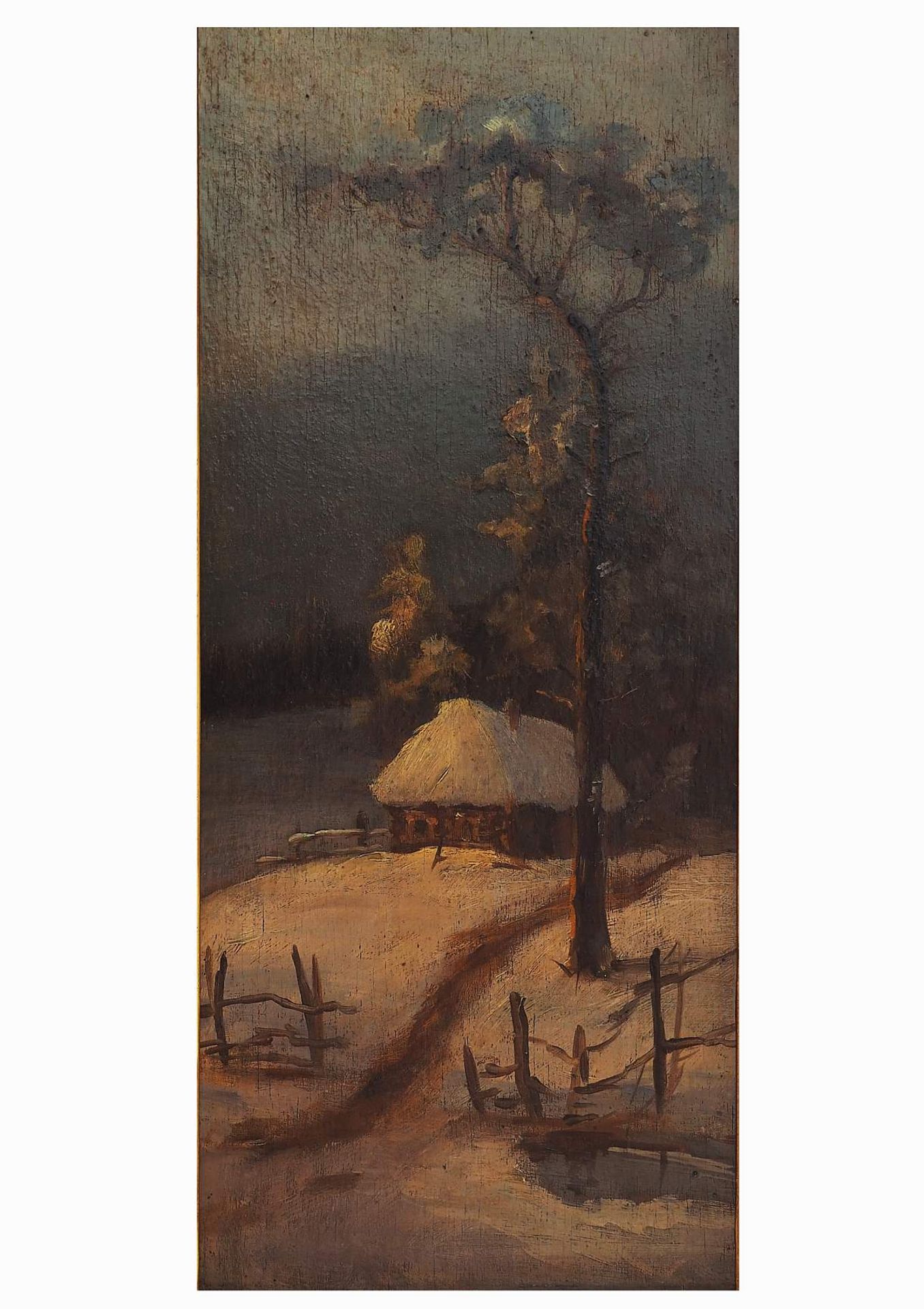 Verschneite Winterlandschaft, um 1900 - Image 2 of 4