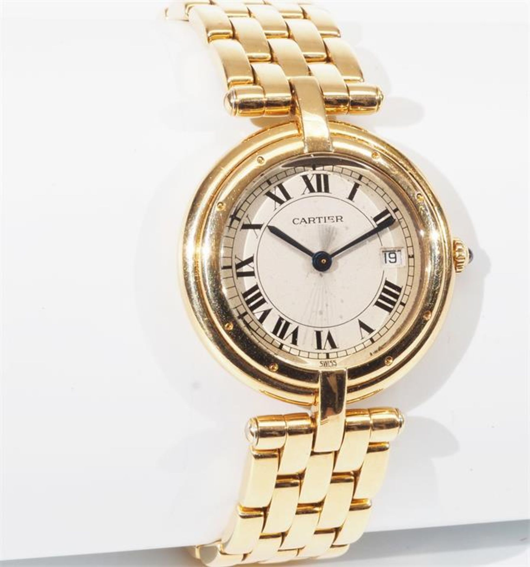 Damen-Armbanduhr CARTIER, Panthere Quarz. 750er Gelbgold.