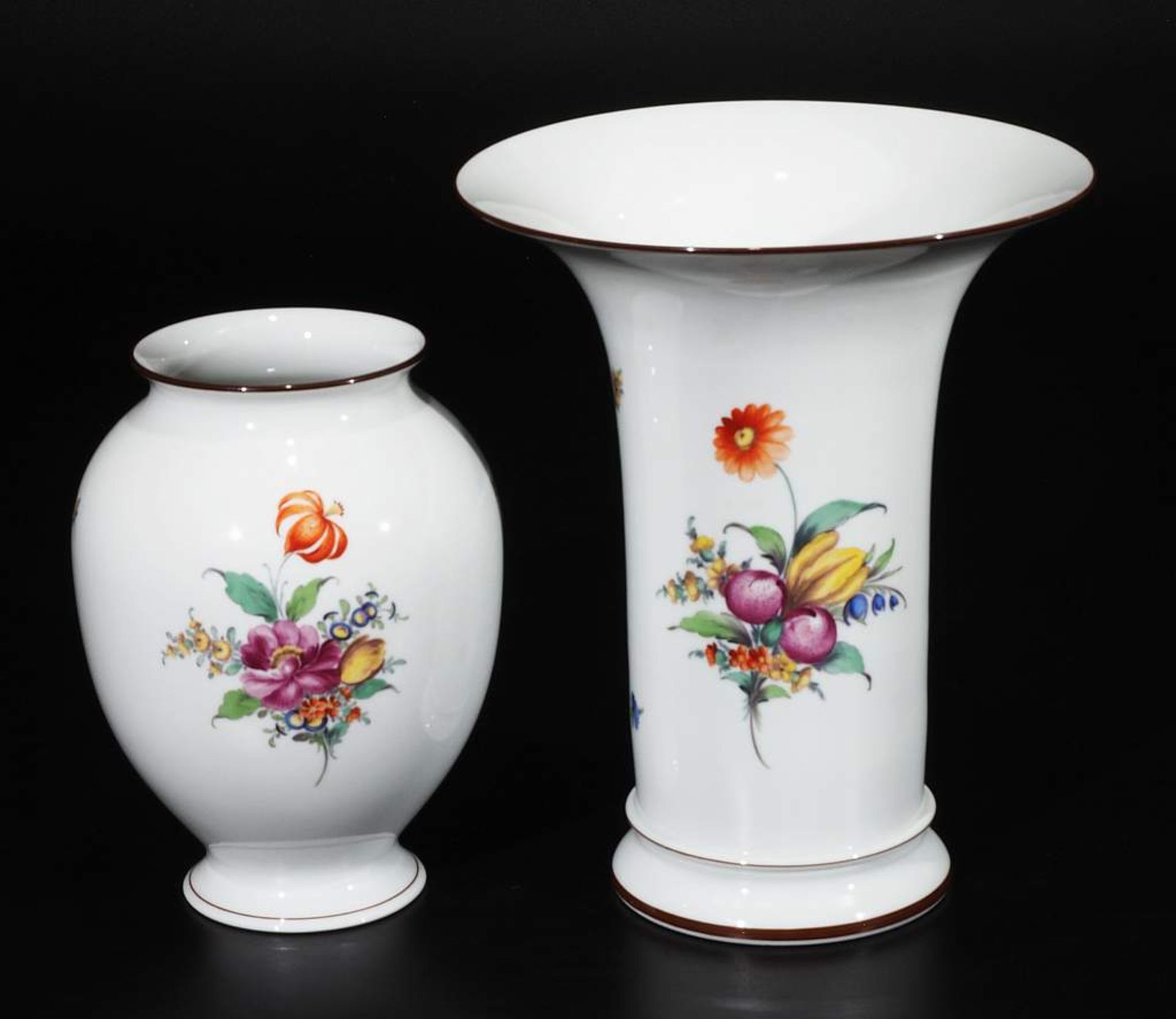 Zwei Vasen, NYMPHENBURG, Marke 1976 - 1997. - Image 2 of 6