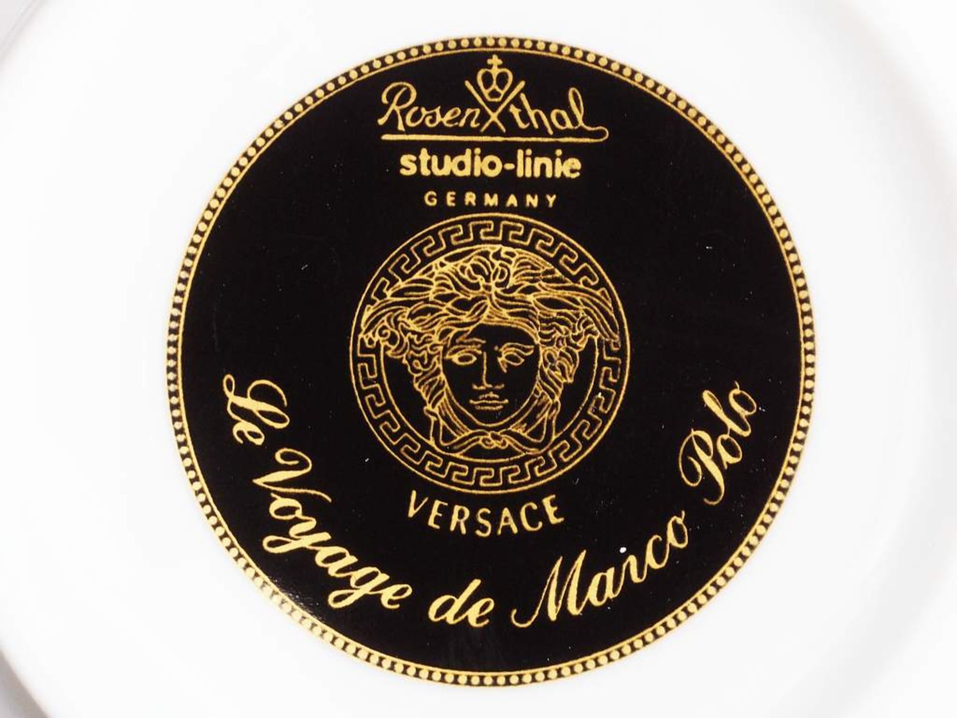 Umfangreiches Kaffee-, Mocca- und Speiseservice. ROSENTHAL, Versace, Dekor "le Yoyage de Marco Polo - Image 8 of 8