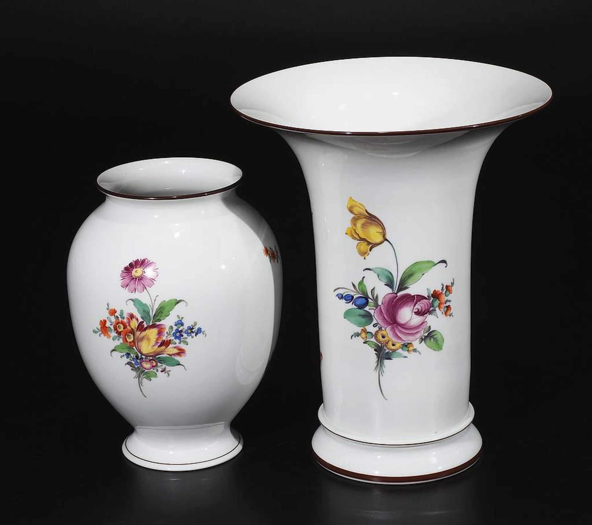 Zwei Vasen, NYMPHENBURG, Marke 1976 - 1997. - Image 3 of 6