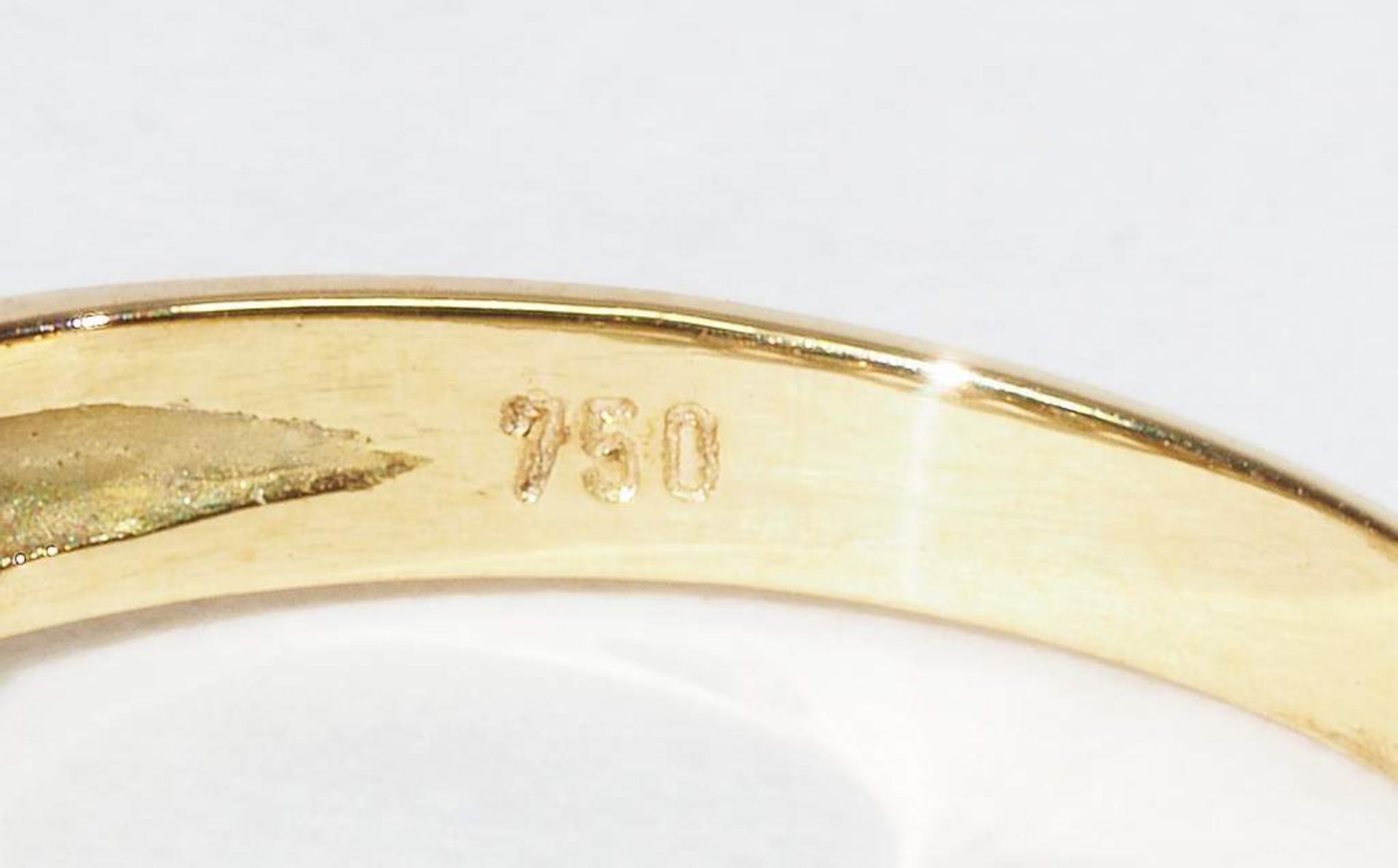 Ring mit Brillanten, 750er Gelbgold gestempelt. - Image 6 of 7