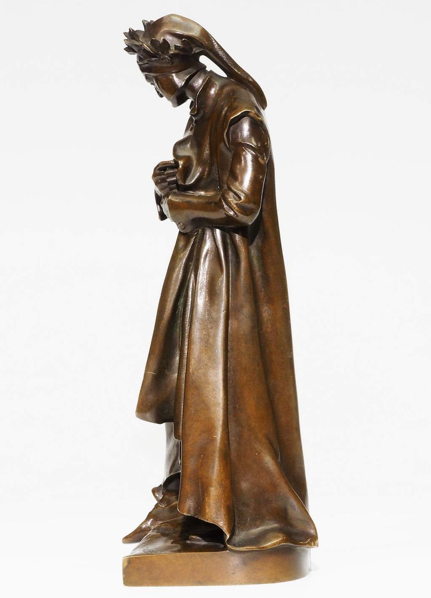 AUBÉ, Jean Paul. Bronzestatue "Dante", Frankreich, Anfang 20. Jahrhundert. - Image 6 of 11