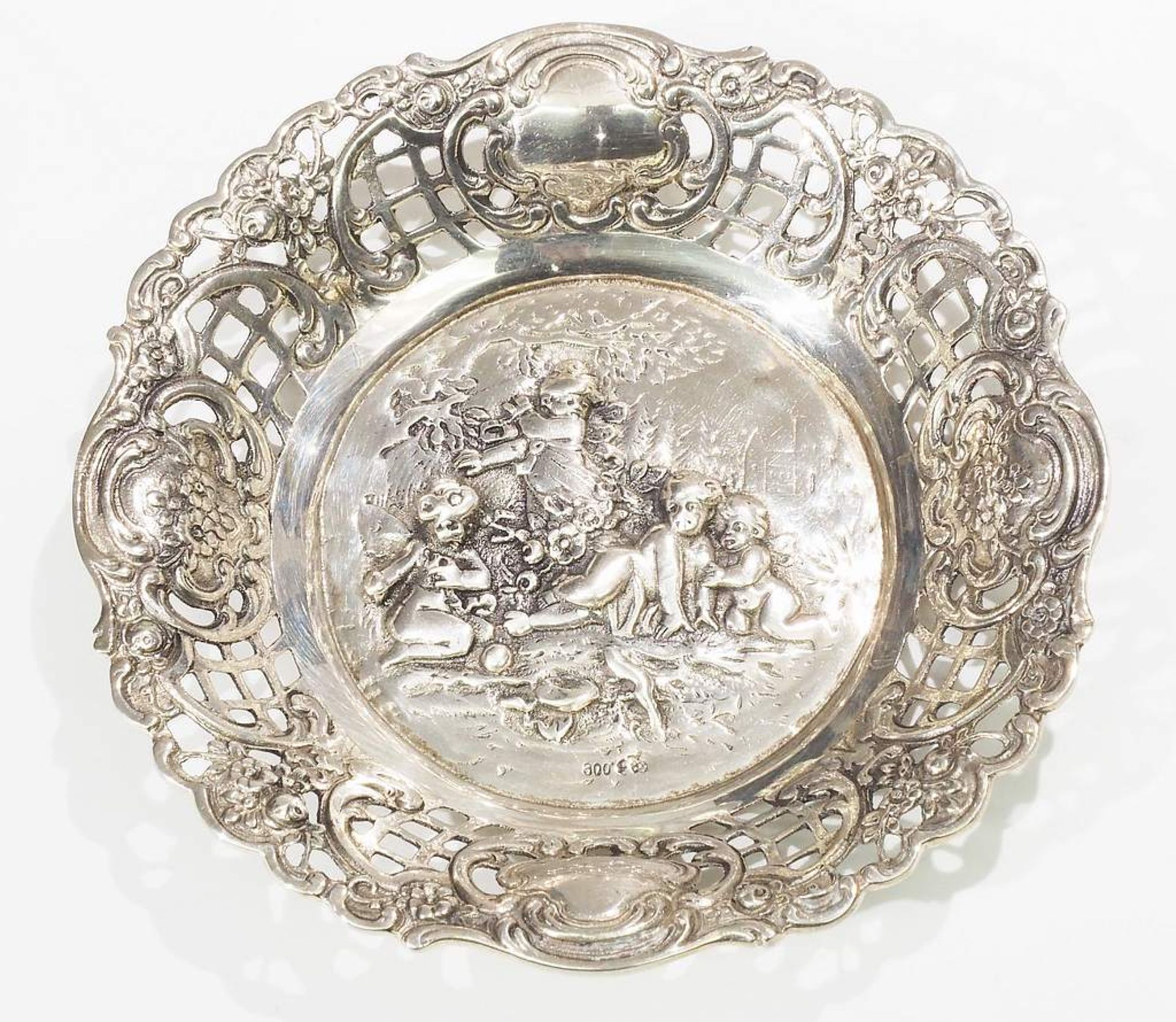 Set von drei Duchbruchschalen, Deutsch, 800er Silber. - Image 4 of 5