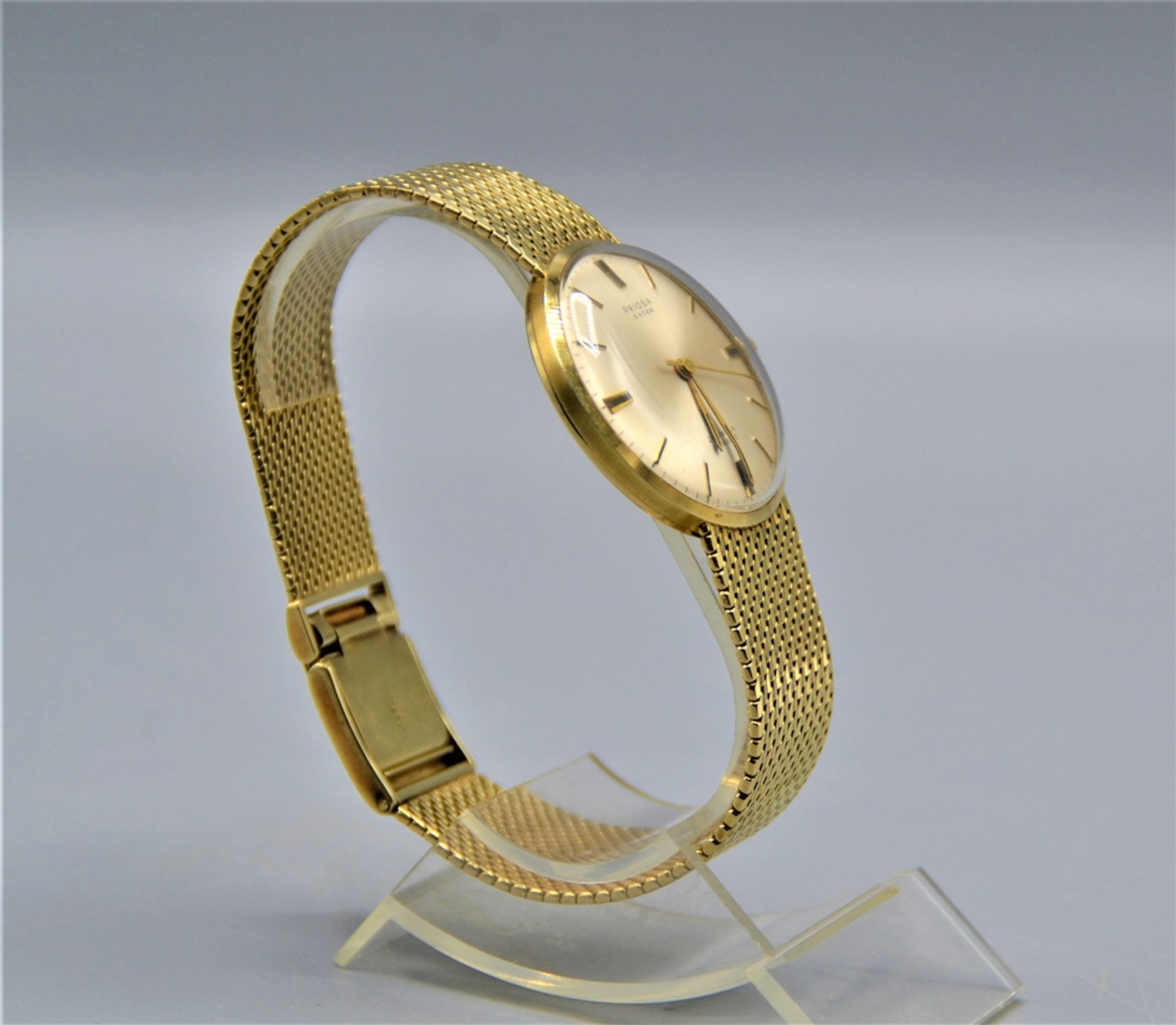 Priosa Extra Herrenuhr Gold 585, 21 Jewels Handaufzug, Armband auch 585 Gold, die Uhr läuft an ( Ga - Image 2 of 3