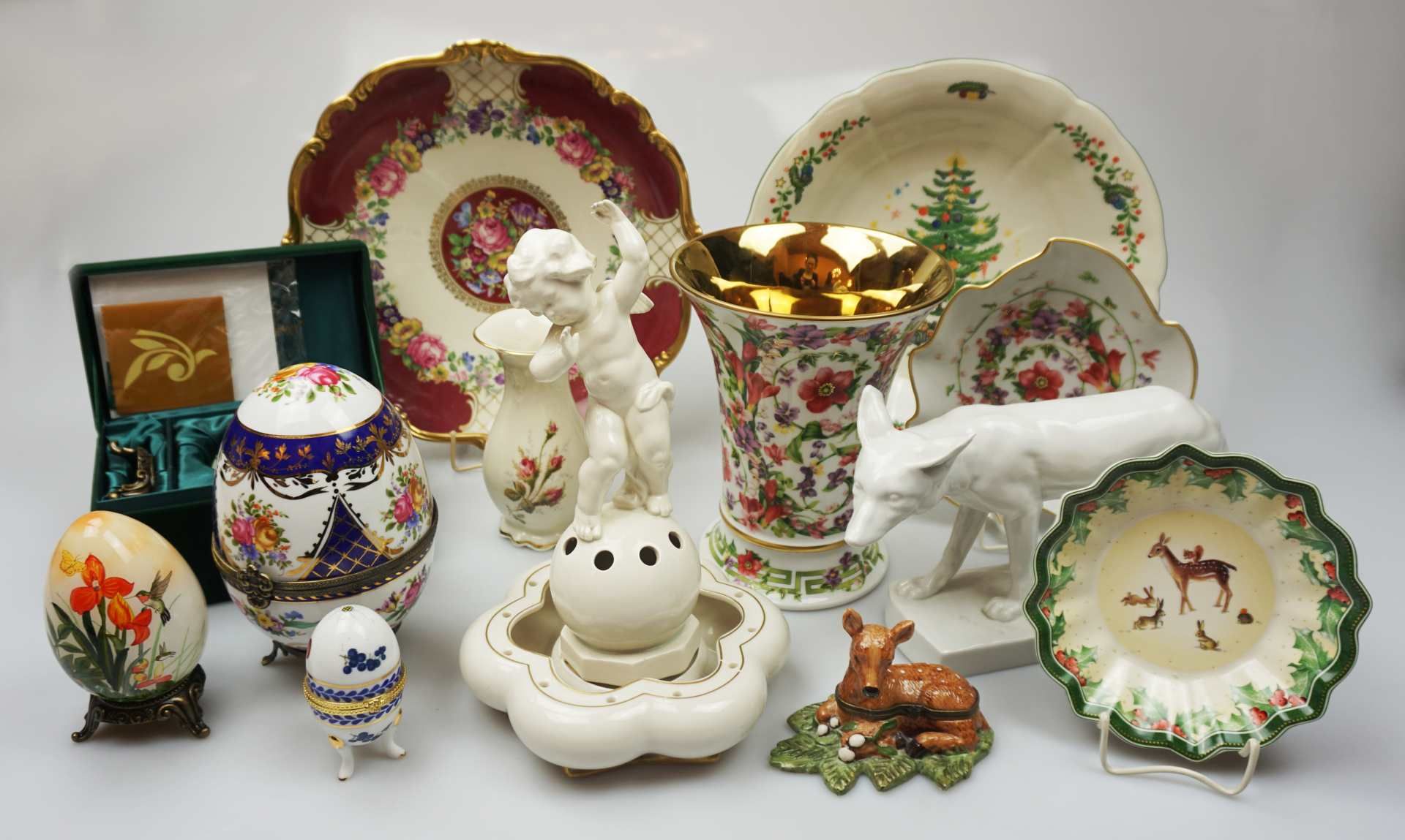 1 Konv. Porzellan/-figuren HUTSCHENREUTHER, VILLEROY & BOCH, ROSENTHAL u.a.:Figuren "W