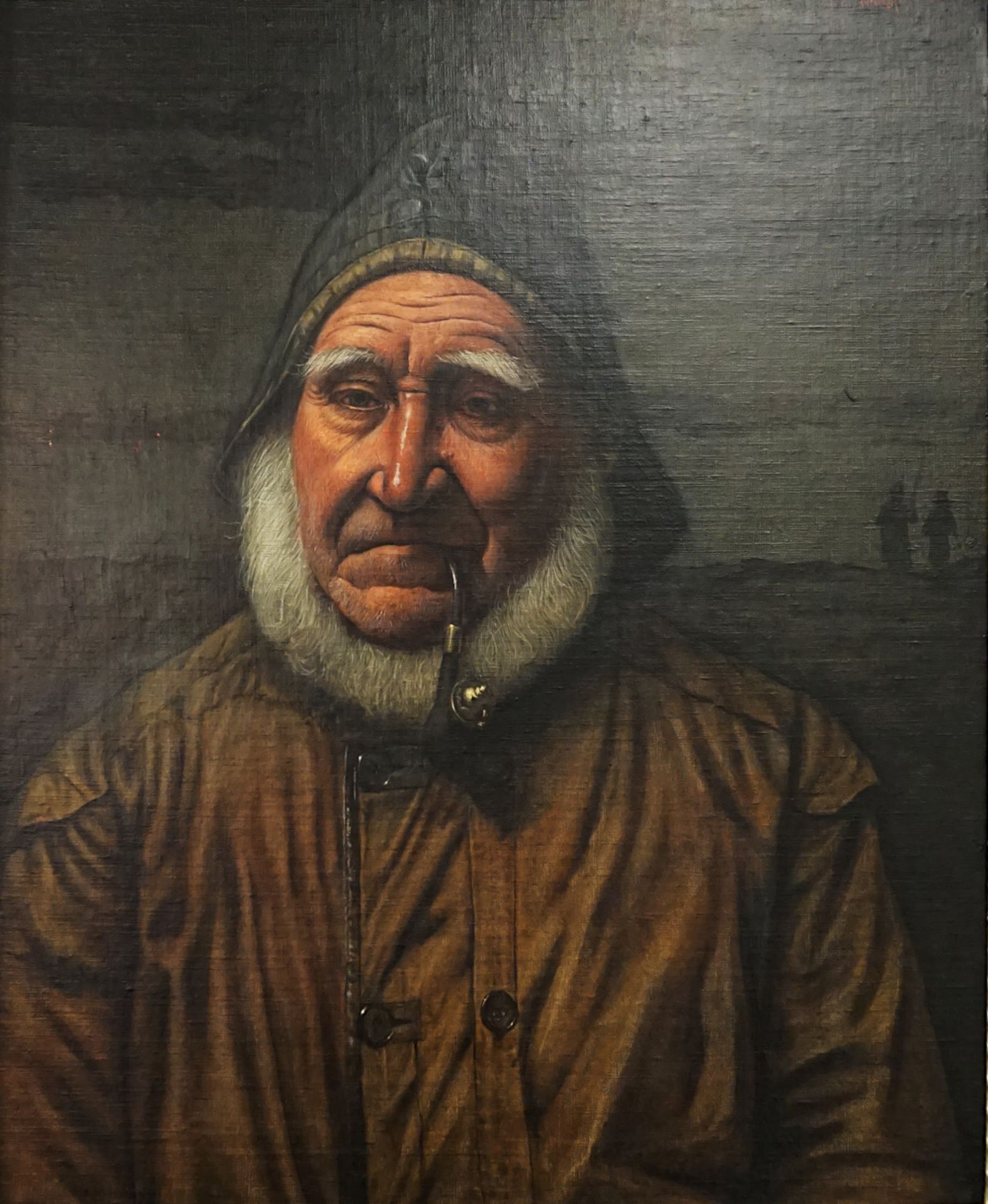 1 Ölgemälde "Portrait eines norddeutschen Fischers mit Pfeife" R.o. sign. Paul WITTKOPF<br