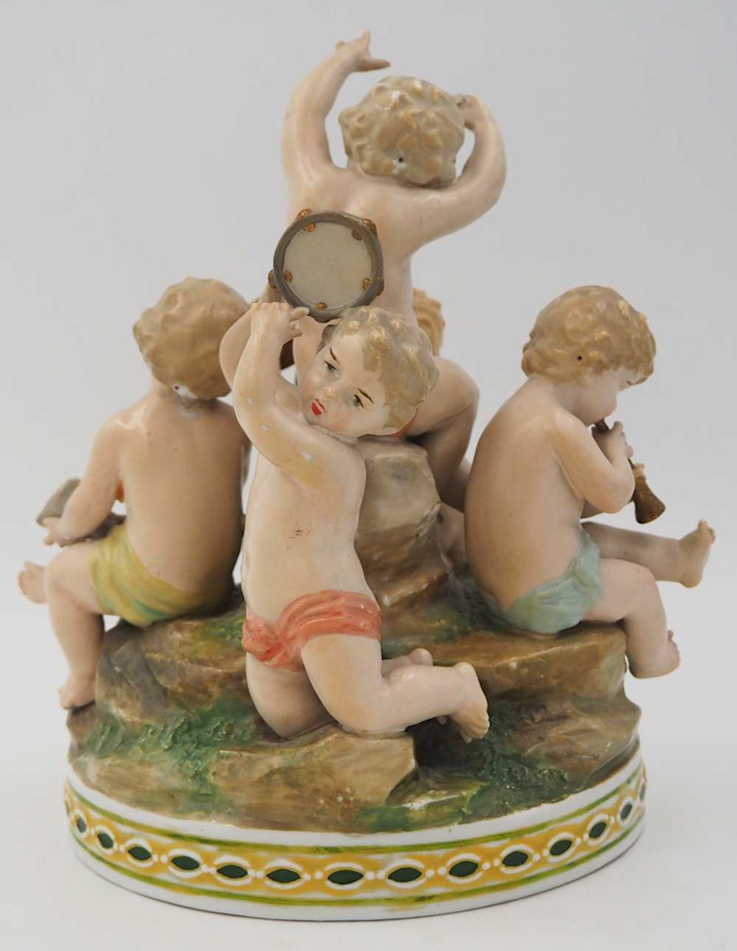 1 Figurengruppe Porzellan wohl Ernst BOHNE und Söhne Rudolstadt, Thüringen, "Musizierende Putt - Bild 3 aus 10