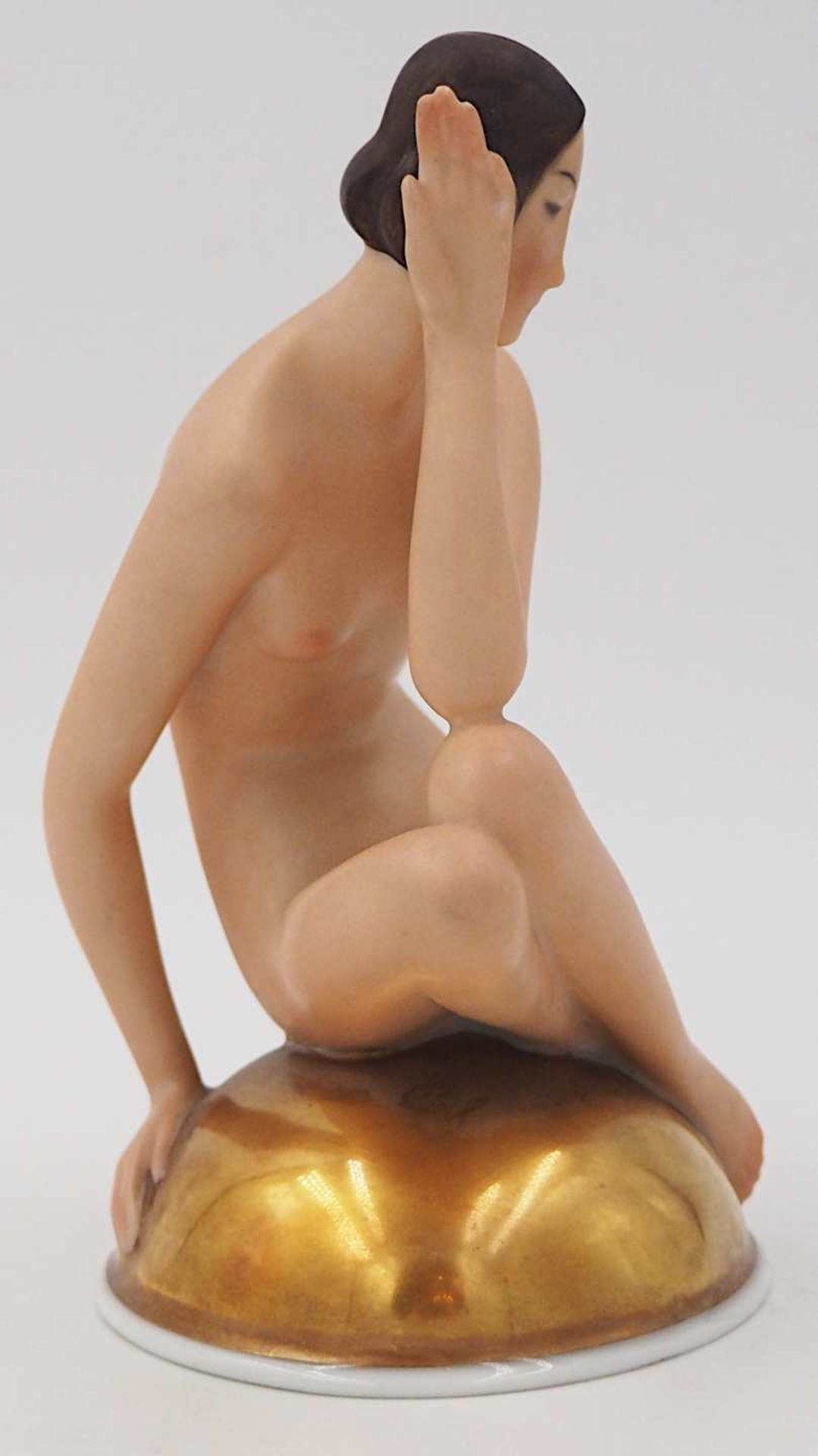 1 Figur Porzellan ROSENTHAL Art déco, "Weiblicher Akt", Entwurf Gerhard SCHLIEPSTEIN( - Bild 3 aus 4