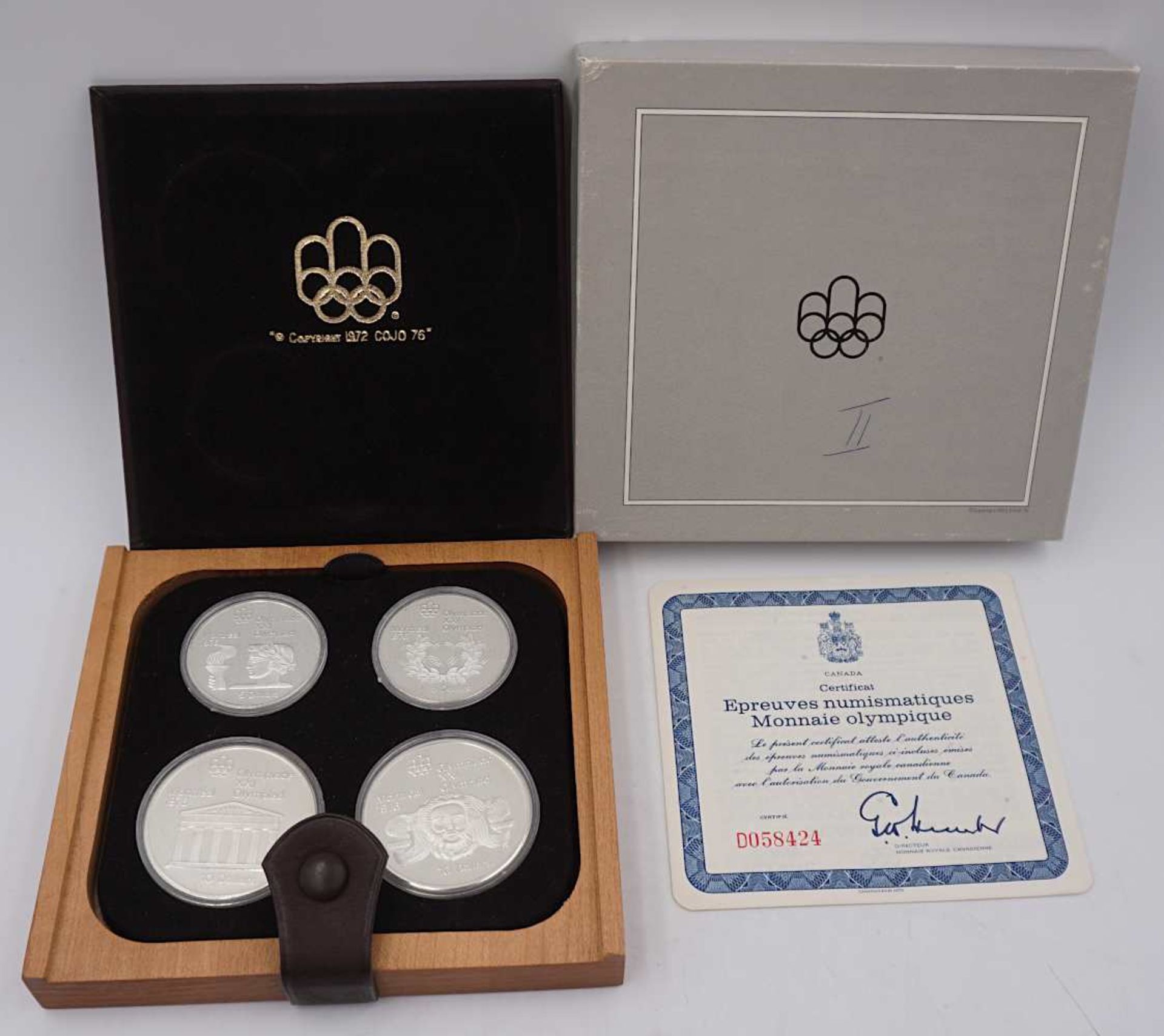 1 Konv. Münzen/Medaillen Si. u.a.Olympia Moskau 1980, Österreich, Montreal 1976 - Bild 2 aus 2