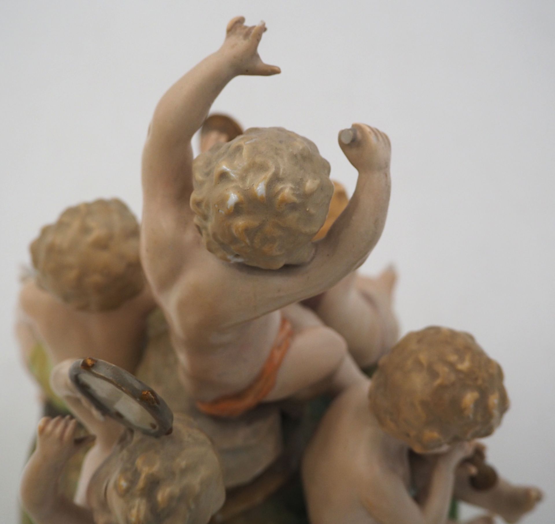 1 Figurengruppe Porzellan wohl Ernst BOHNE und Söhne Rudolstadt, Thüringen, "Musizierende Putt - Bild 8 aus 10