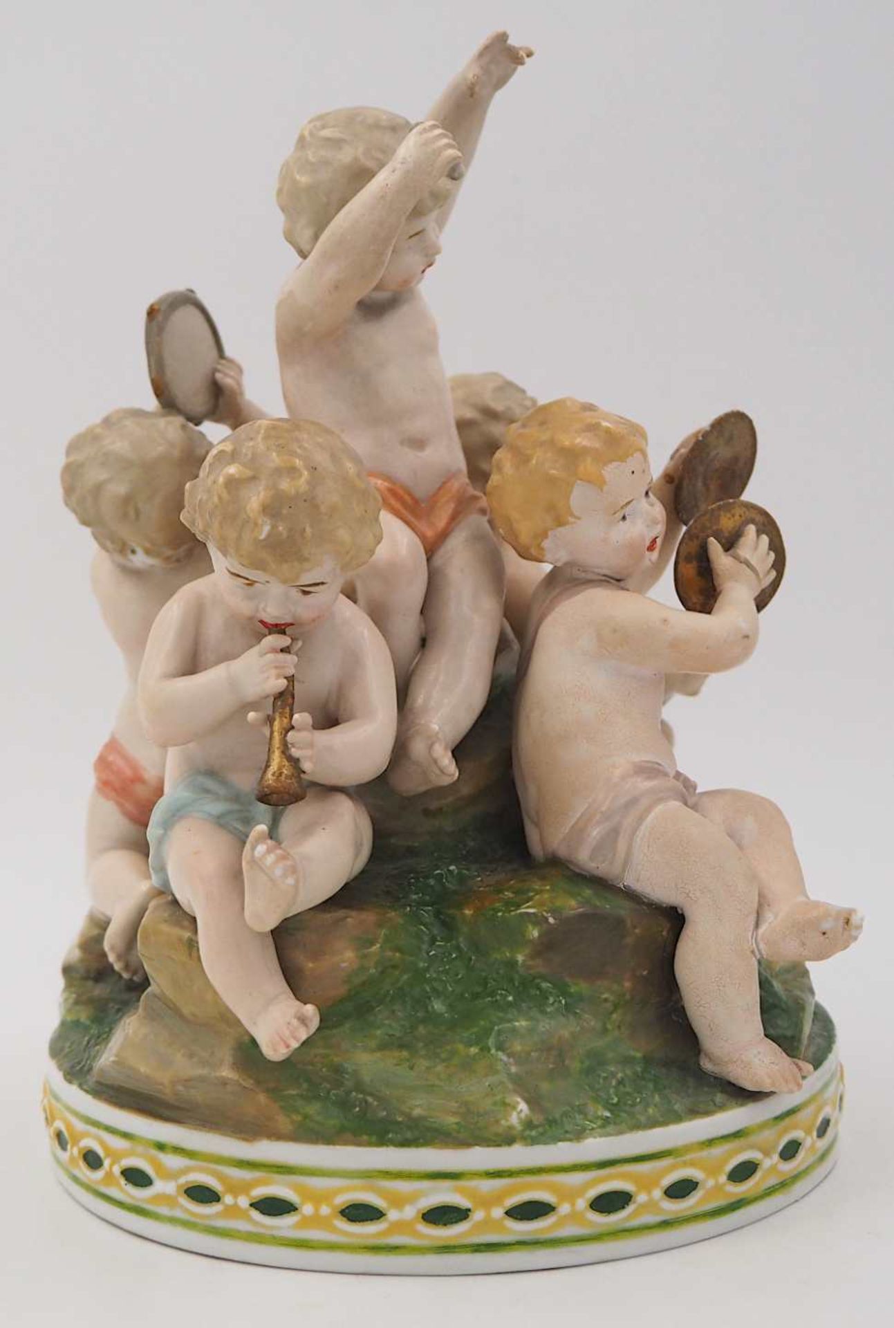 1 Figurengruppe Porzellan wohl Ernst BOHNE und Söhne Rudolstadt, Thüringen, "Musizierende Putt - Bild 4 aus 10
