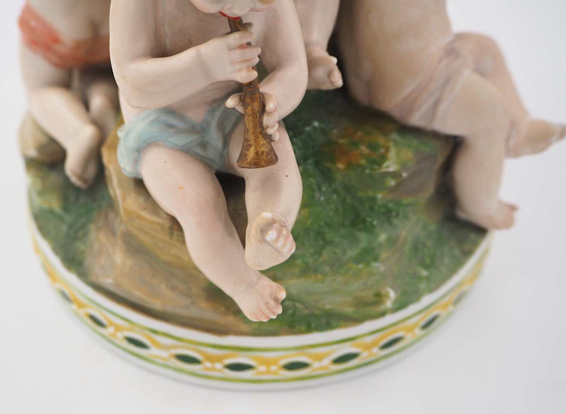 1 Figurengruppe Porzellan wohl Ernst BOHNE und Söhne Rudolstadt, Thüringen, "Musizierende Putt - Bild 9 aus 10