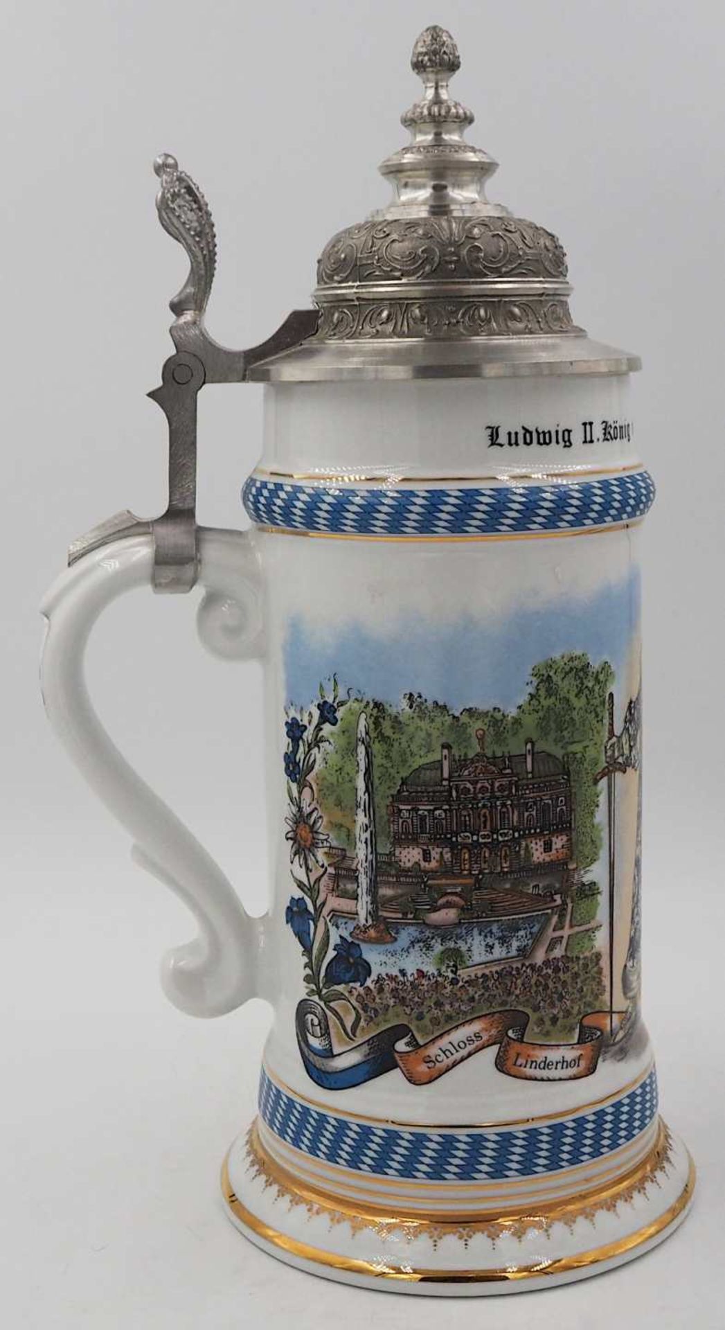 2 Kaffeegedecke Porzellan NYMPHENBURG, bemalt, z.T. goldstaffiert, versch. Dekoresowie - Bild 7 aus 7