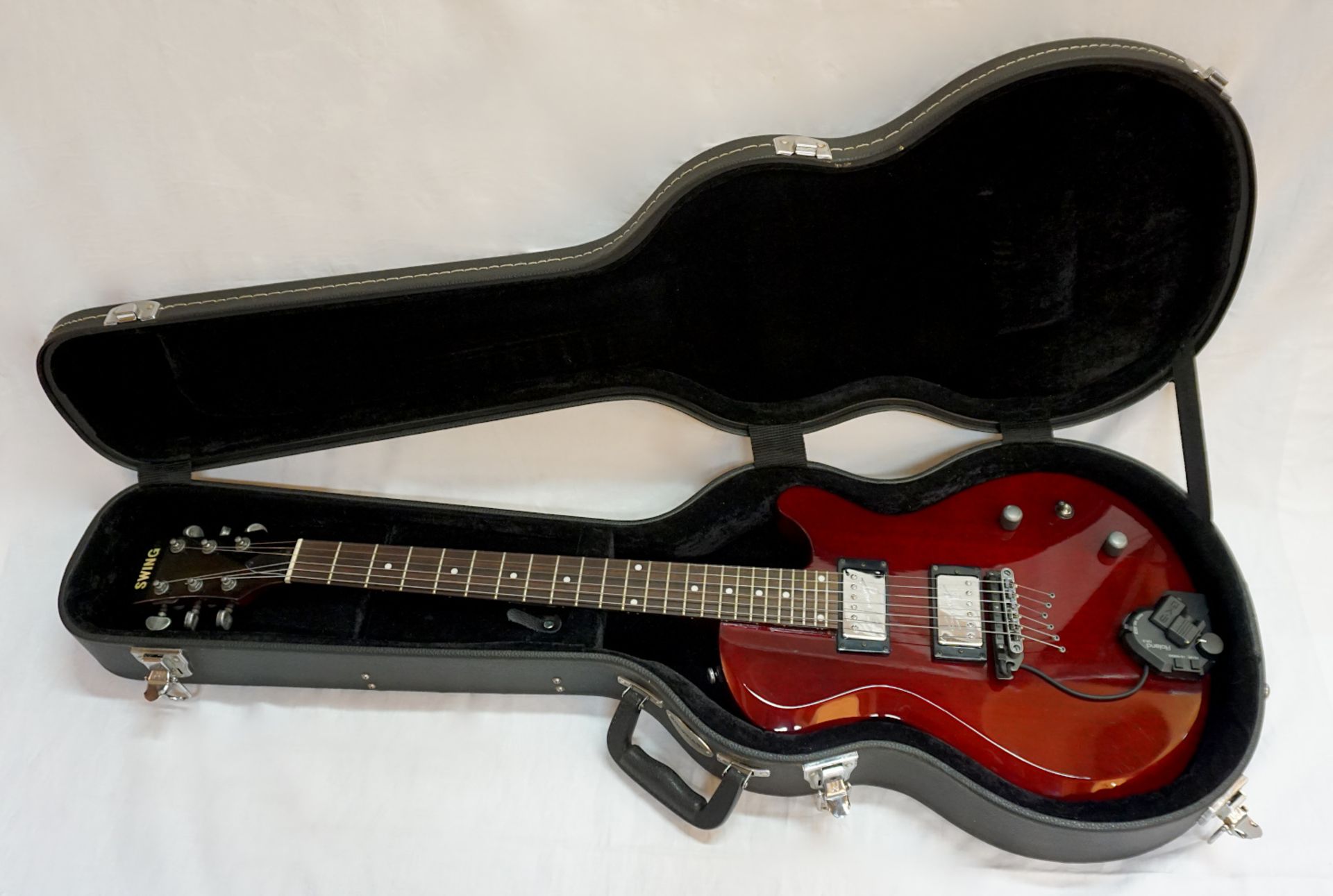 1 E-Gitarre SWING, Korea Seriennummer: S093073, mit Tonabnehmer ROLAND "GK-3", dunkelr - Bild 4 aus 7