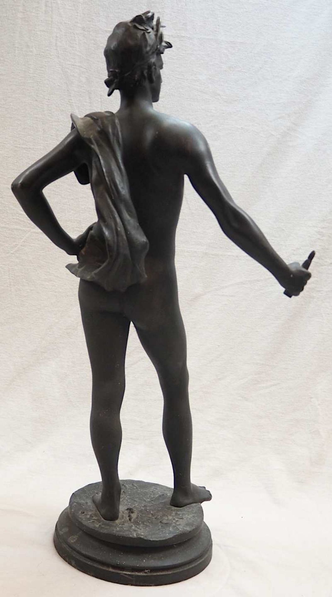 1 Bronzefigur "Der erhabene Schmied/Mann mit Vorschlaghammer" auf Sockel bez. NELSON ( - Bild 3 aus 5