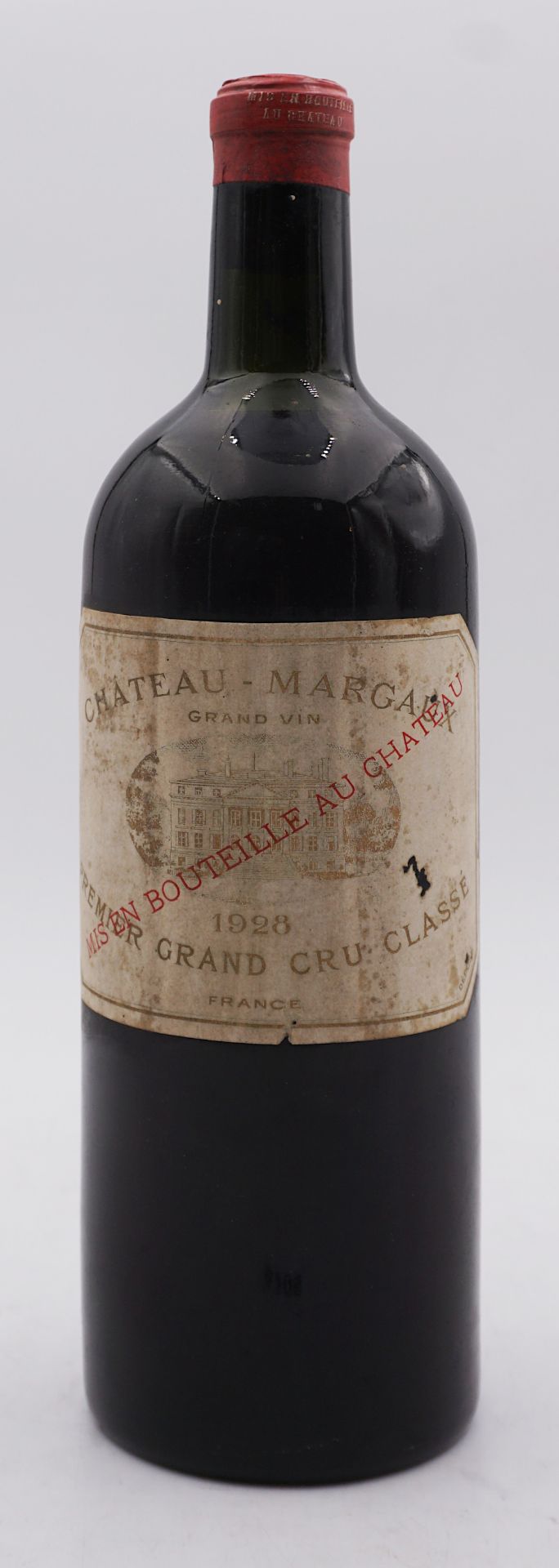 1 Flasche Chateau Margaux Grand Vin Premier Grand Cru Classé 1928 Füllstand top shou