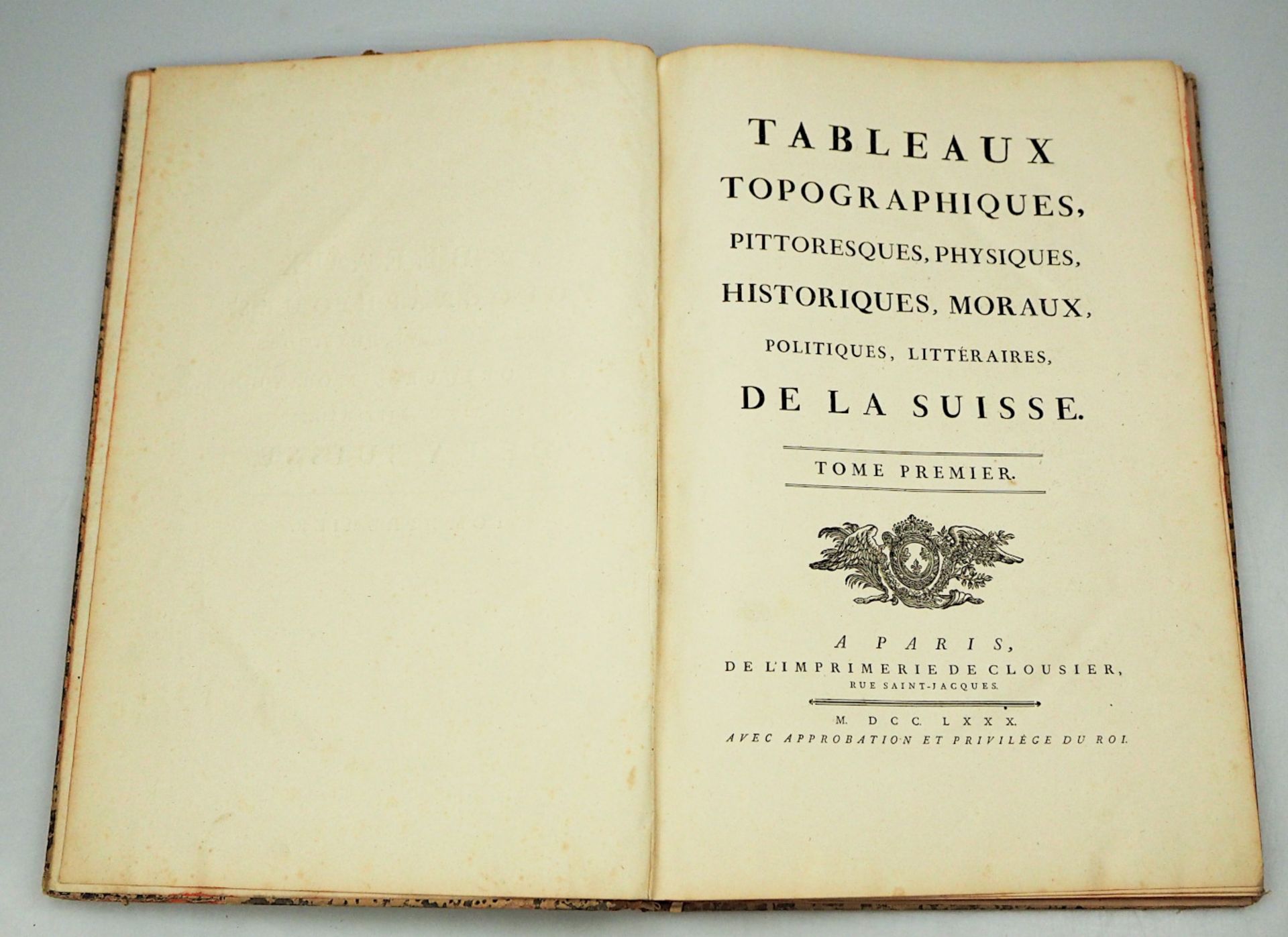 5 Folianten "Tableaux de la Suisse (...)": Bände 1-5 Paris 1780er Jahre Einband z.T. - Bild 6 aus 8