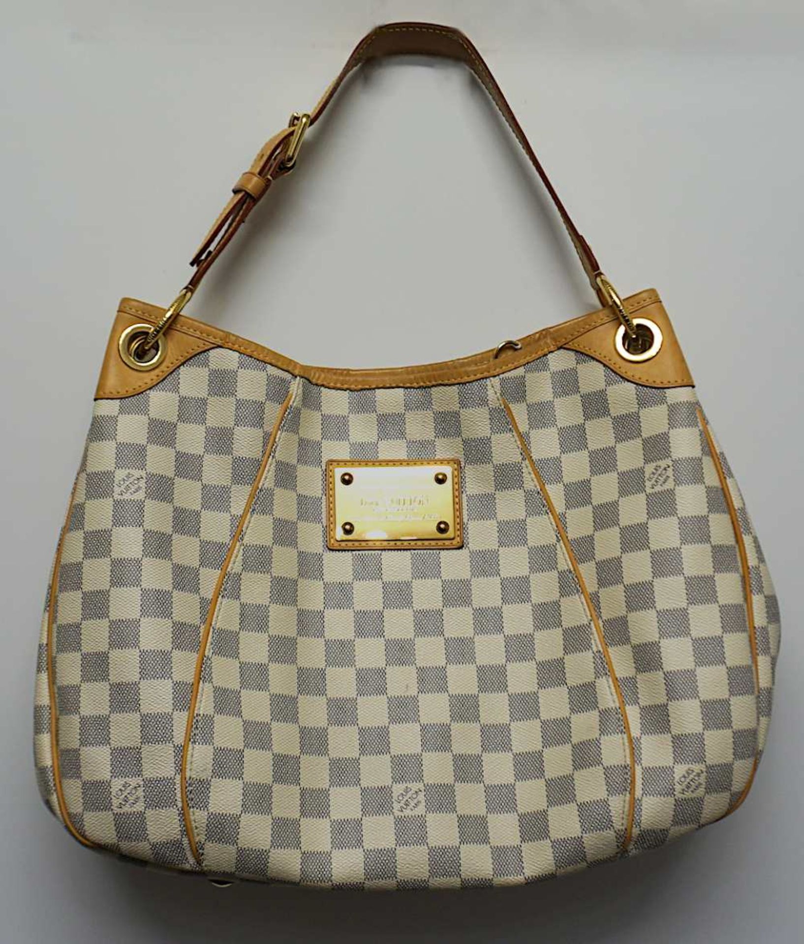 1 Damenschultertasche LOUIS VUITTON Galliera PM Damier Azur mit orig. Kassenbeleg, gek