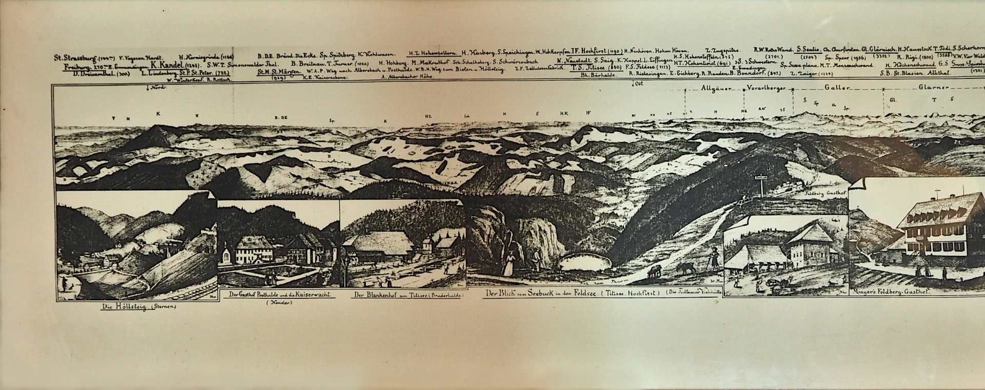 1 Leporello/Farbdruck "Rundschau vom Friedrich - Luisen - Thurm Auf Dem Feldberg Im Sc - Bild 2 aus 9