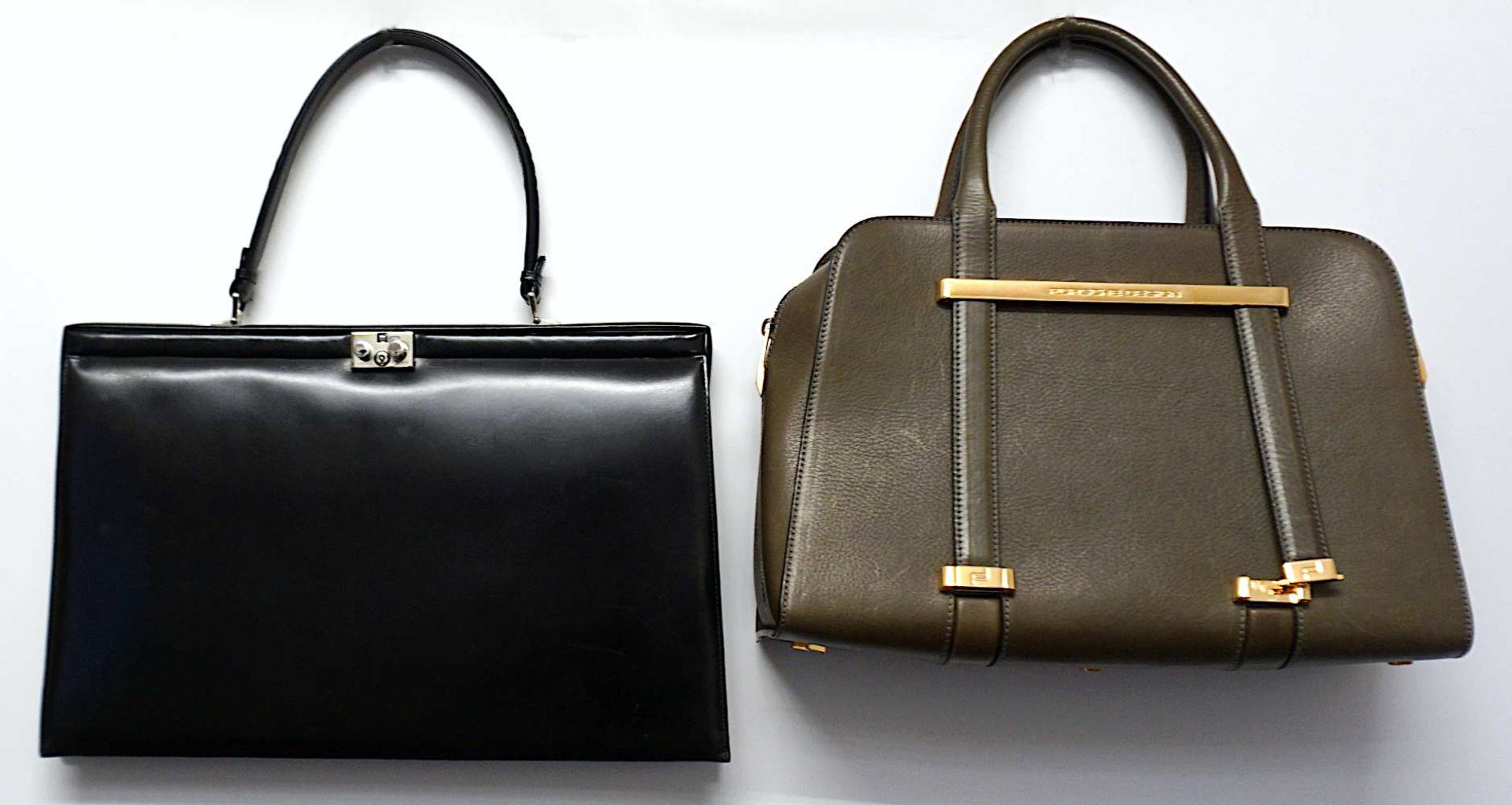 5 Handtaschen Leder u.a.: PORSCHE Design, BALLY u.a. z.T. sichtbare Gsp.