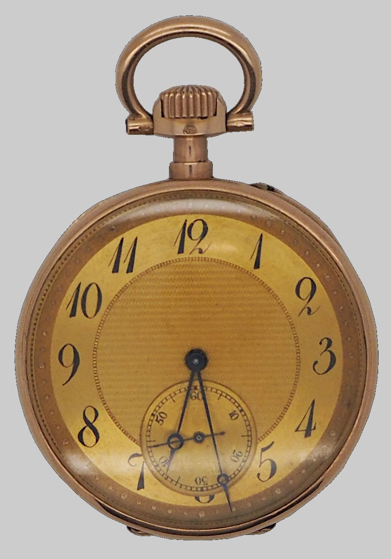 1 Taschenuhr RG 14ct. IWC laut Stammbuchauszug: Nr. 283898, Lépine, Werk 258480, Cal.