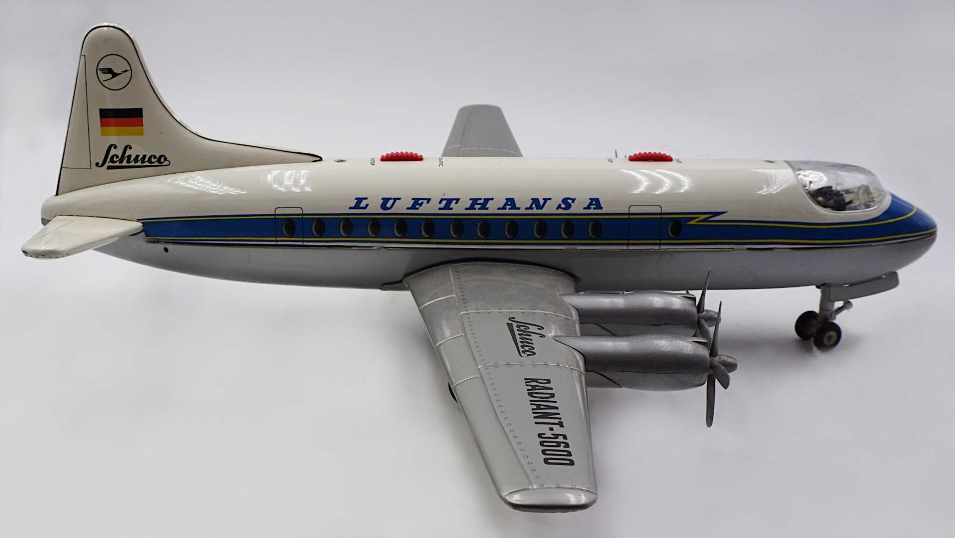 1 Modellflugzeug SCHUCO "Radiant-5600", Western Germany Blech, mit Aufdruck "Lufthansa - Bild 5 aus 5