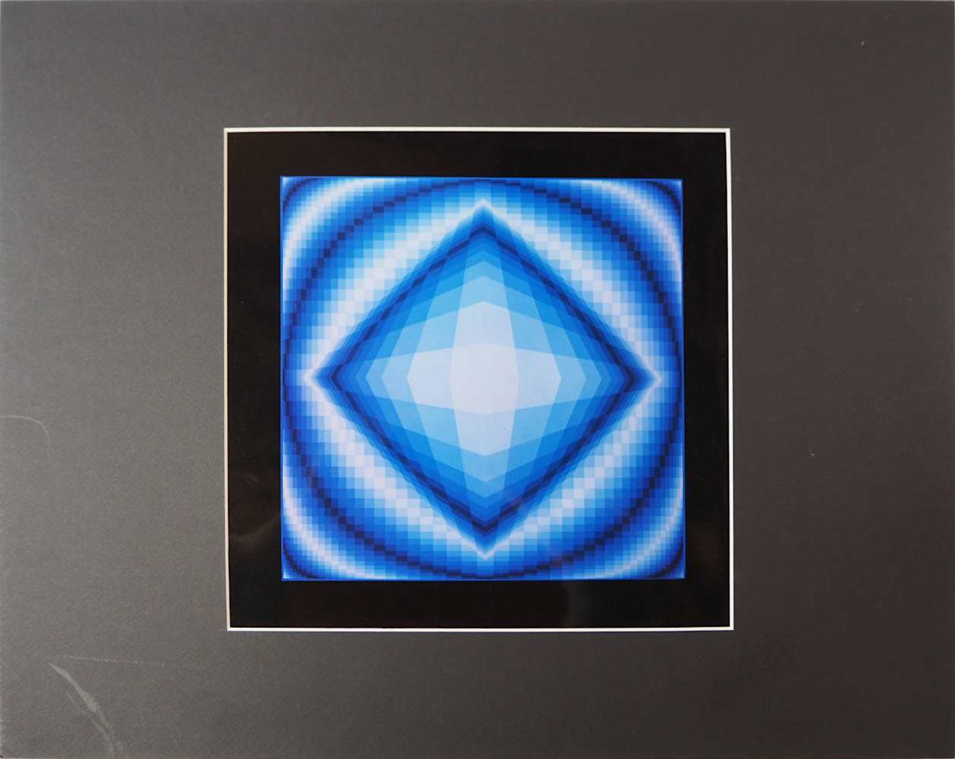 1 Farboffset-Lithographie "Boréal" rücks. zugeschr. Victor VASARELY (wohl 1906-1997)