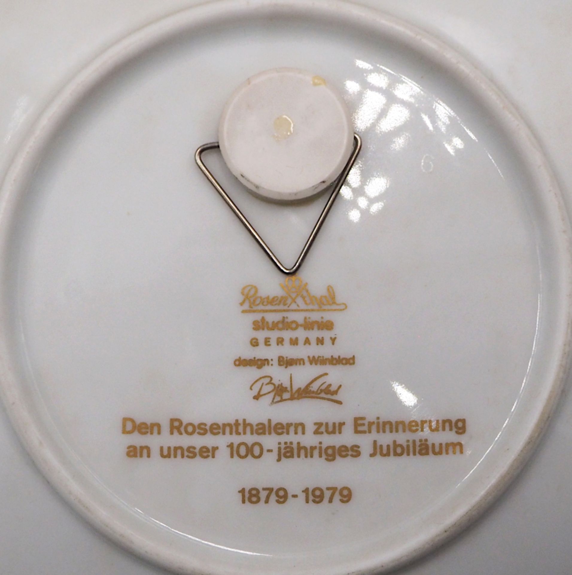 1 Wandapplike Porzellan MEISSEN "In Memoriam Novalis 1772-1801" dat. 1991, limitiert, - Bild 2 aus 3