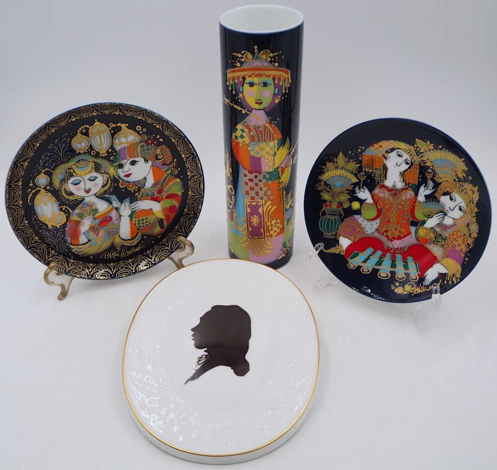 1 Wandapplike Porzellan MEISSEN "In Memoriam Novalis 1772-1801" dat. 1991, limitiert,