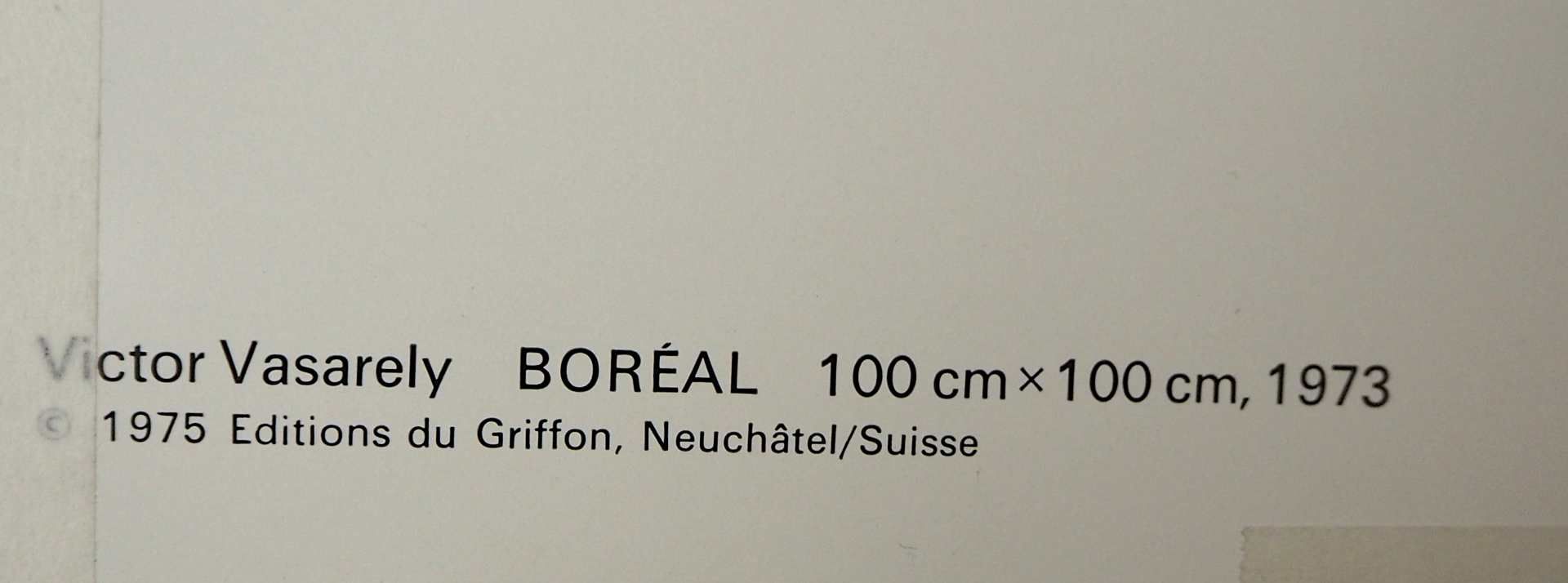 1 Farboffset-Lithographie "Boréal" rücks. zugeschr. Victor VASARELY (wohl 1906-1997) - Bild 2 aus 2